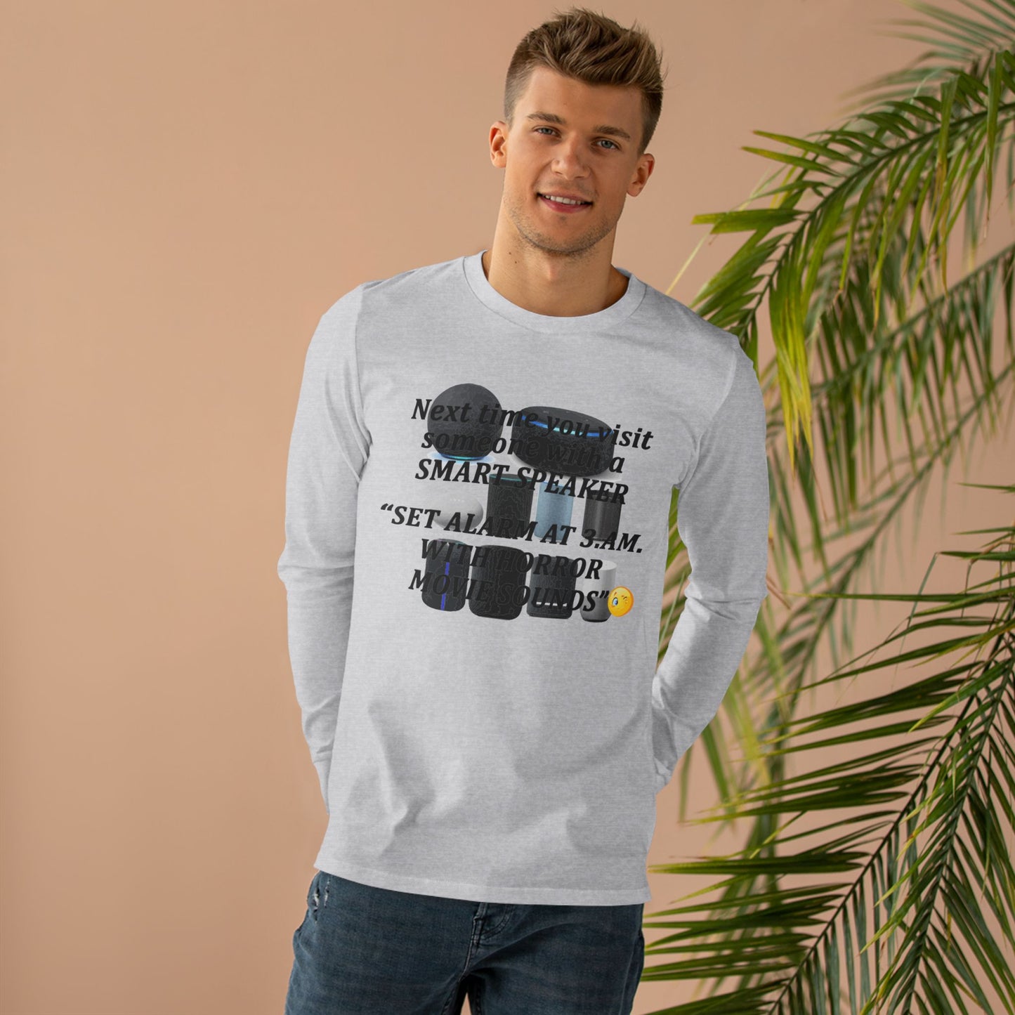 3 AM Horror movie sound (Men's Base Longsleeve Tee - All-Season Wear)