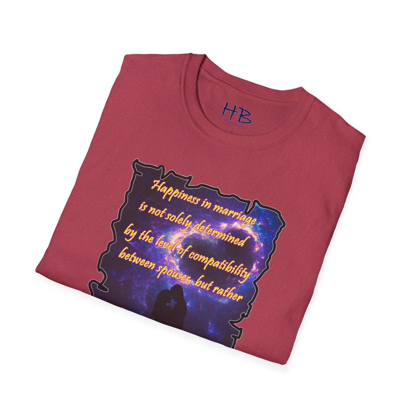 Happiness in marriage is not solely determined by the level of compatibility between spouses, but rather by their consistent effort to navigate and resolve difficulties that arise in their relationship.