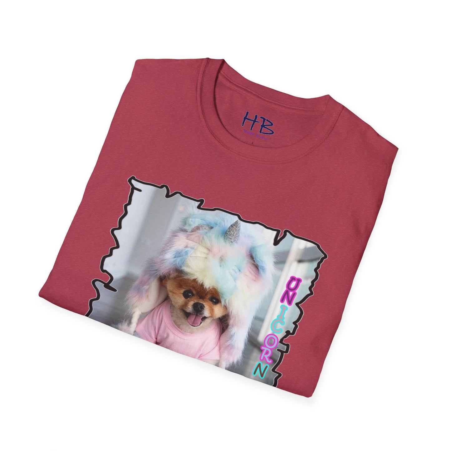 Little puppy wearing a Unicorn π¦ costume with a big happy smile!!