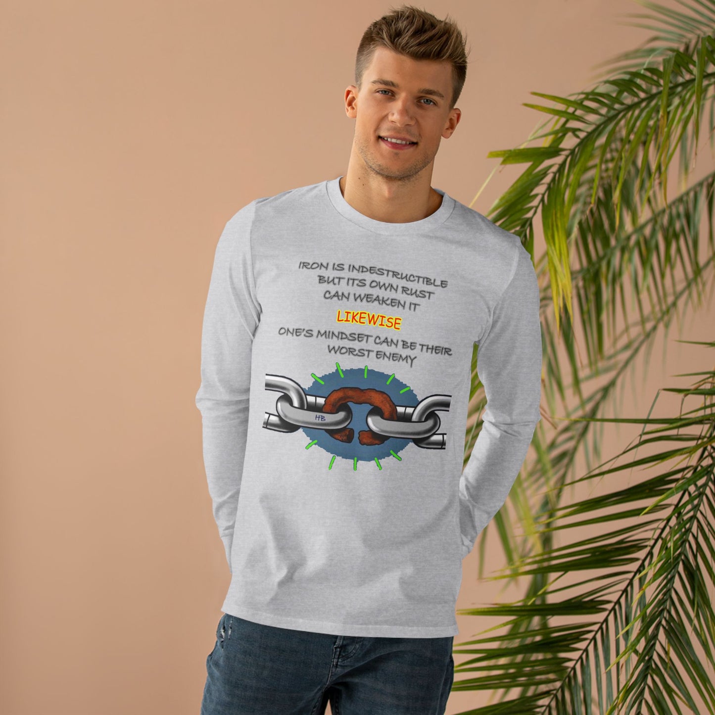 Get Yours Now -- Empowering Mental Resilience Mindset (Men's Base Longsleeve Tee - All-Season Wear)