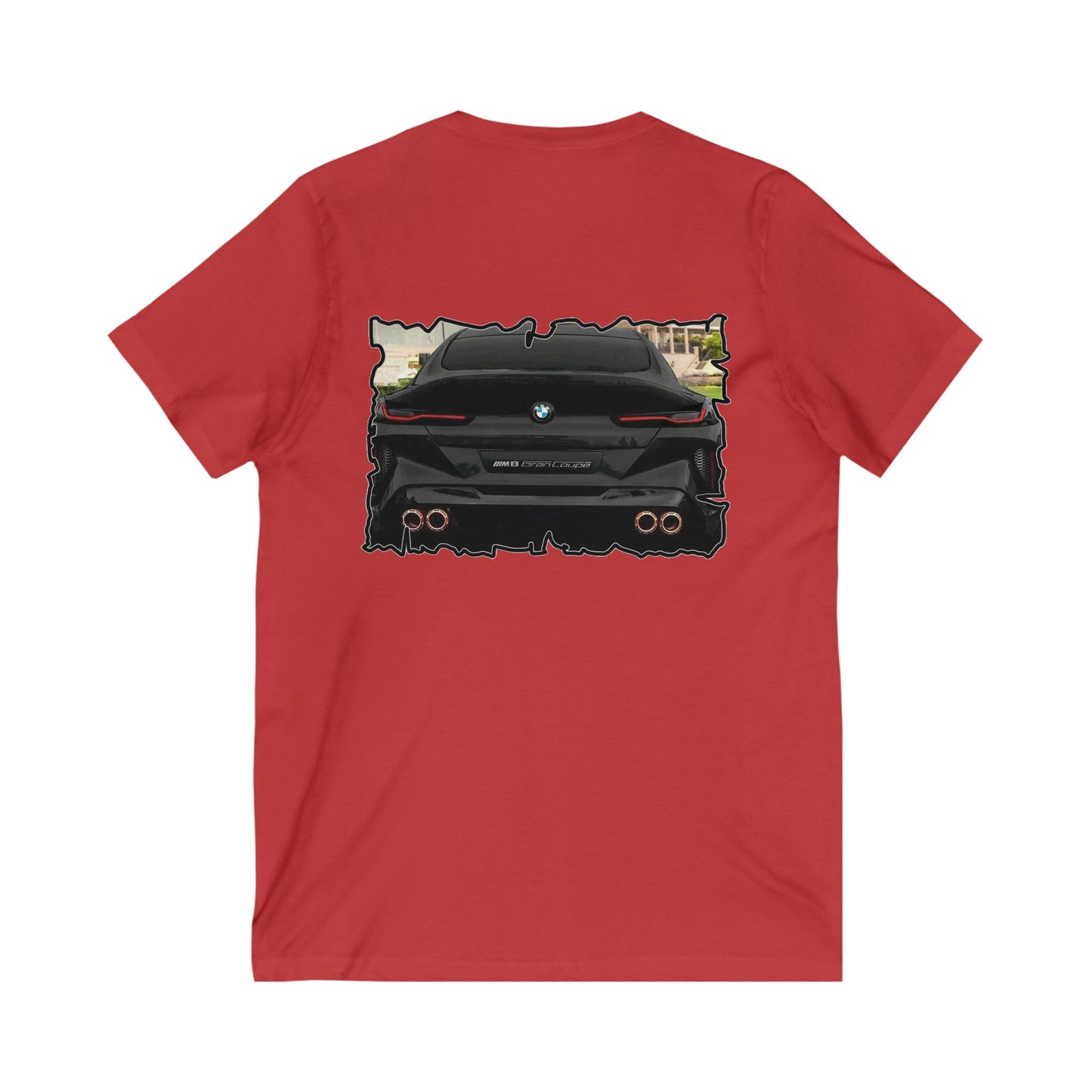 Exquisite BMW M8 Gran Coupe (Unisex Jersey Short Sleeve V-neck - Comfortable Everyday Wear)