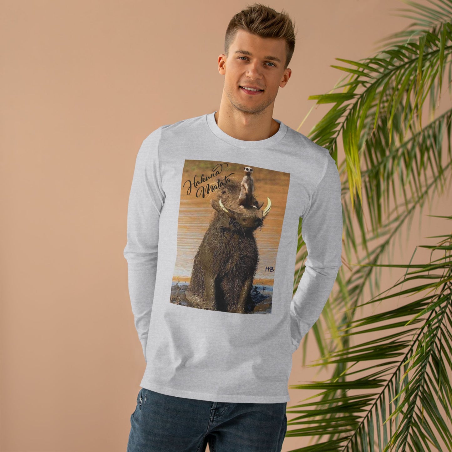 Smile Spark with Hakuna Matata Positivity Patrol Duo (Men's Base Longsleeve Tee - All-Season Wear)