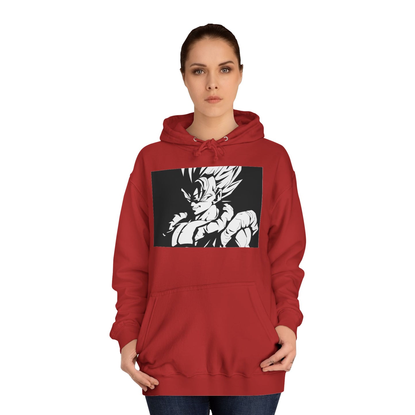Get Yours Now -- Japanese Superhero anime in black and white (Hoodie - Cozy and Durable)