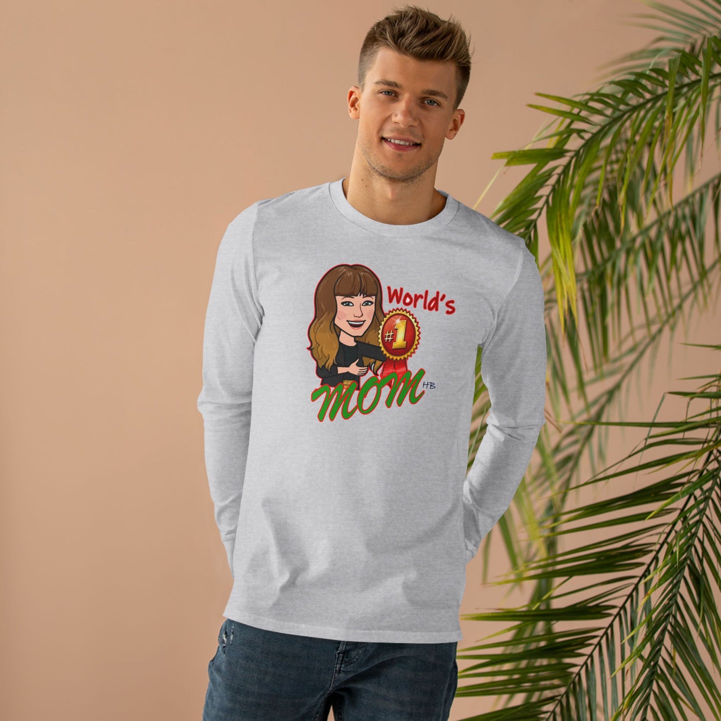 World's number #1 Mom (Men's Base Longsleeve Tee - All-Season Wear)