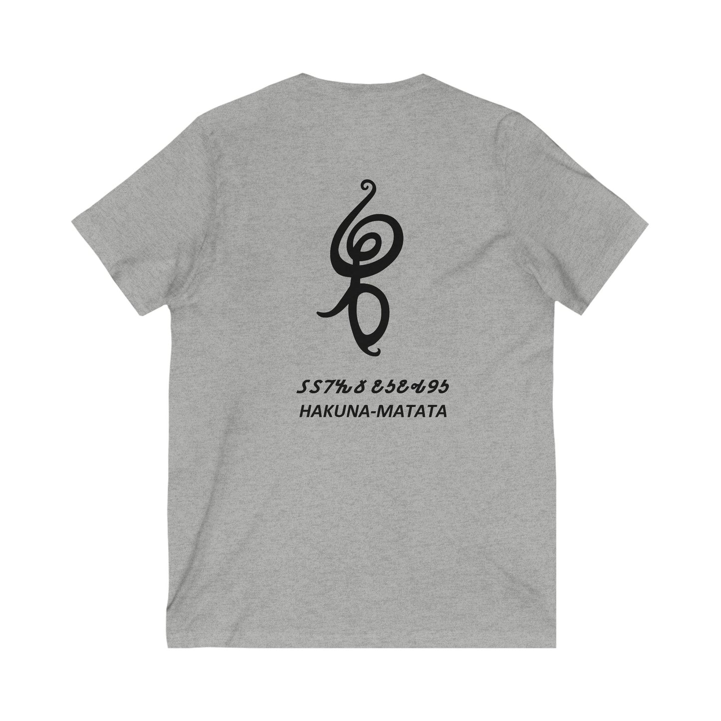 Smile Spark with Hakuna Matata Positivity Patrol Duo (Unisex Jersey Short Sleeve V-neck - Comfortable Everyday Wear)