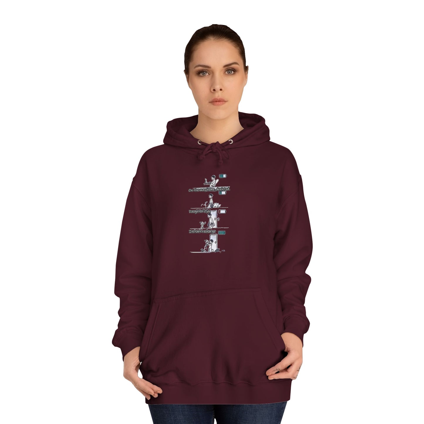 Get Yours Now -- Life's Canvas Daily Energies Unleashed; Day in, Day Out From Office to Home using Threads of Resilience (Hoodie - Cozy and Durable)