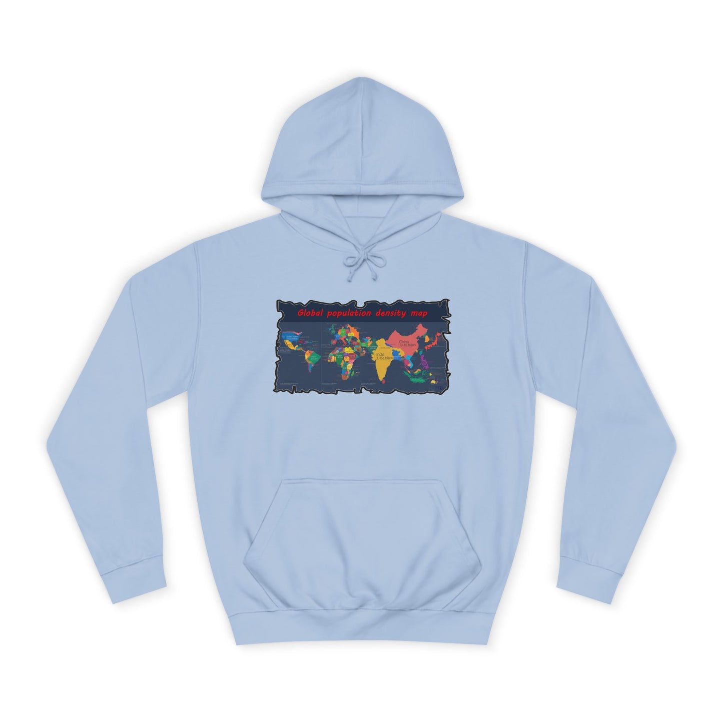 Get Yours Now -- Global density world population (Hoodie - Cozy and Durable)