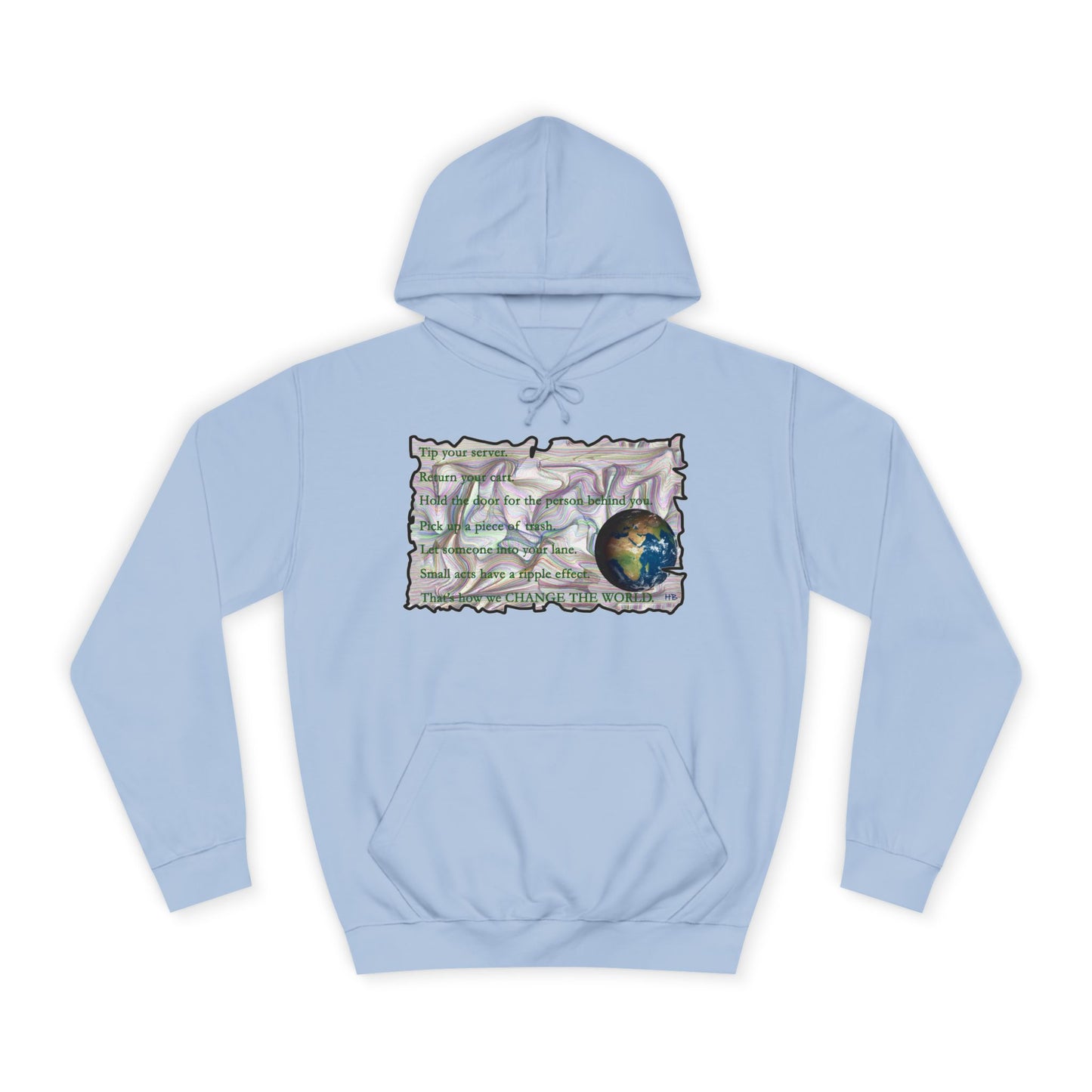 Take Action to Change the World Ripple Effect (Hoodie - Cozy and Durable)