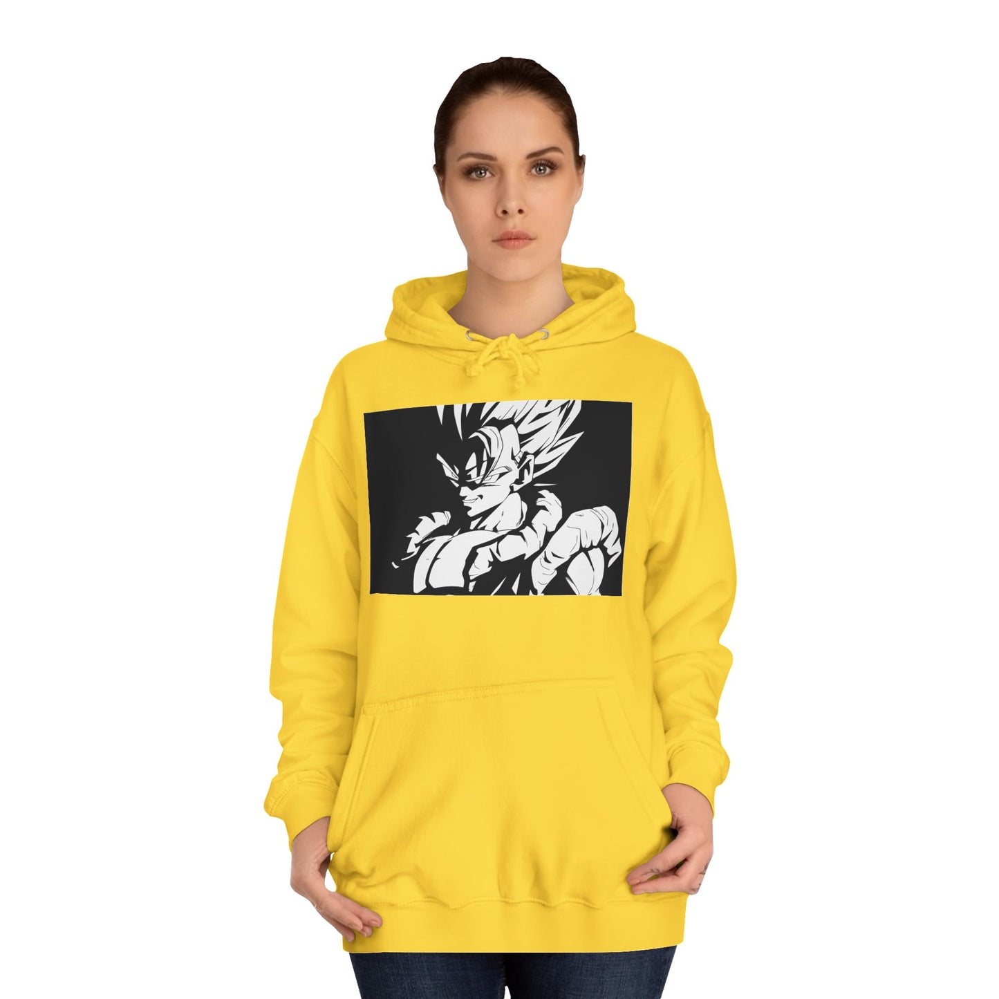 Get Yours Now -- Japanese Superhero anime in black and white (Hoodie - Cozy and Durable)
