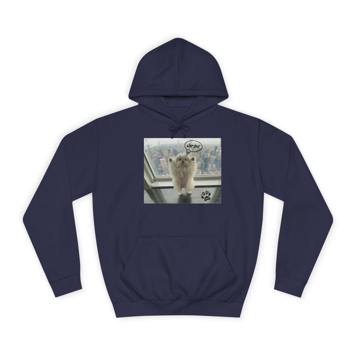 Bichon Maltese paws in the air in trouble with K9 dog patrol (Hoodie - Cozy and Durable)