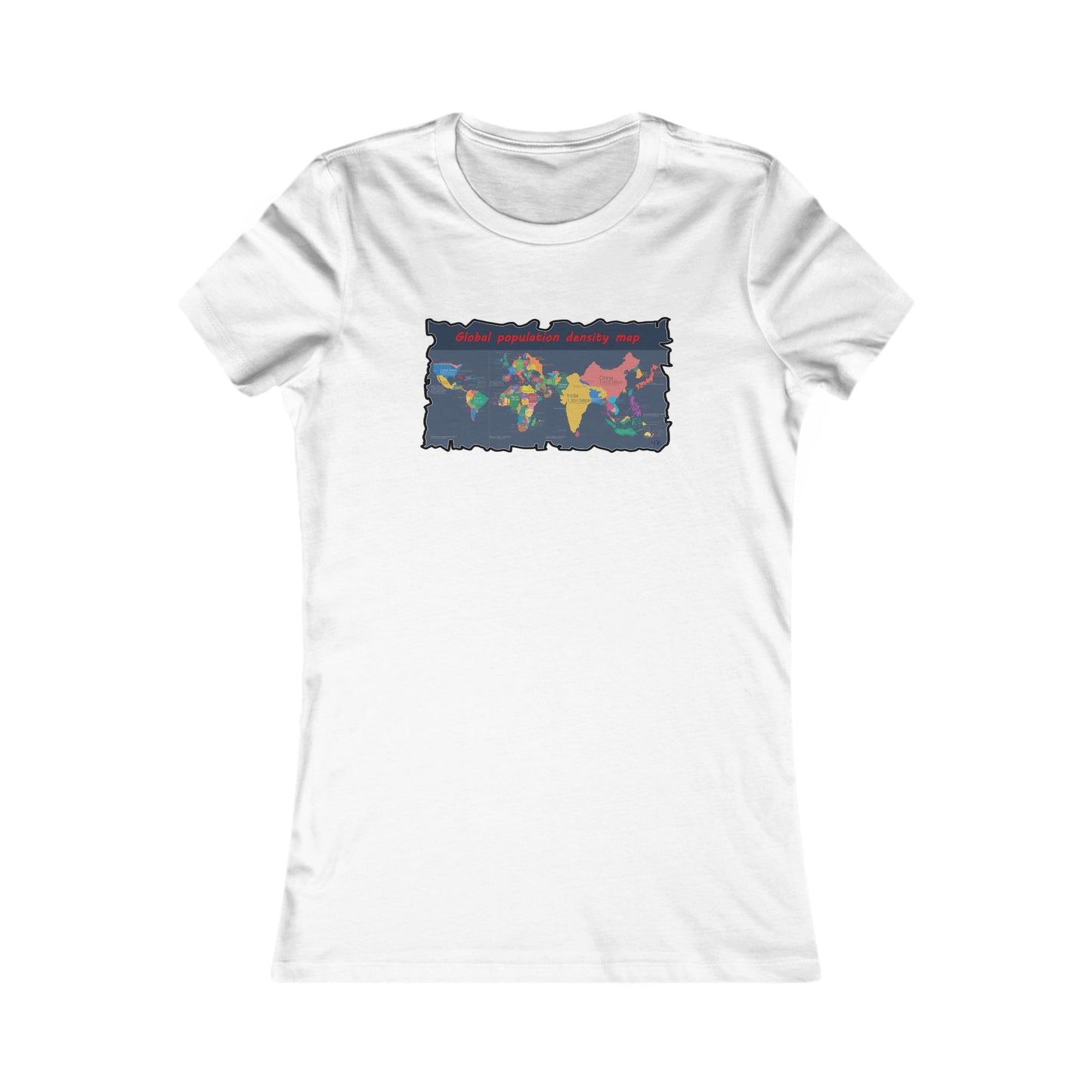 Global density world population (Women - Premium Cotton Tee)