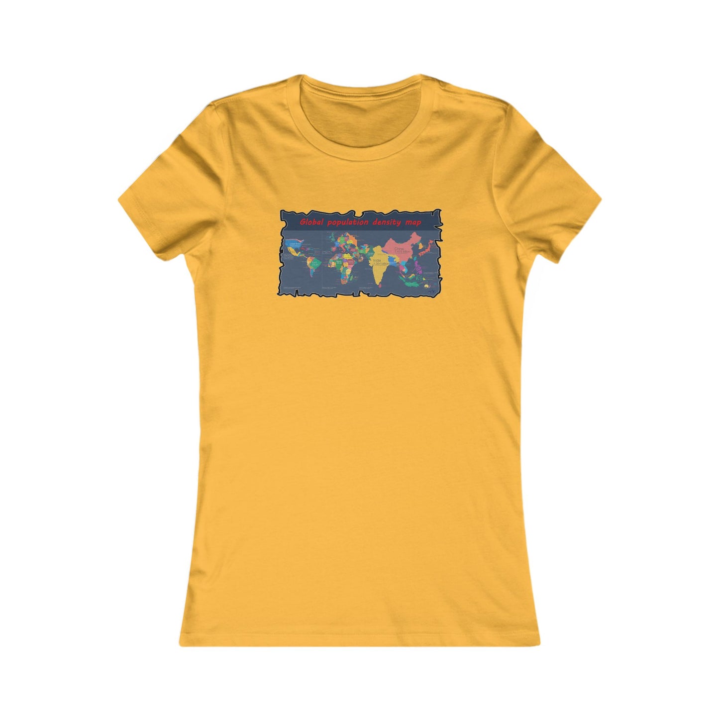 Global density world population (Women - Premium Cotton Tee)