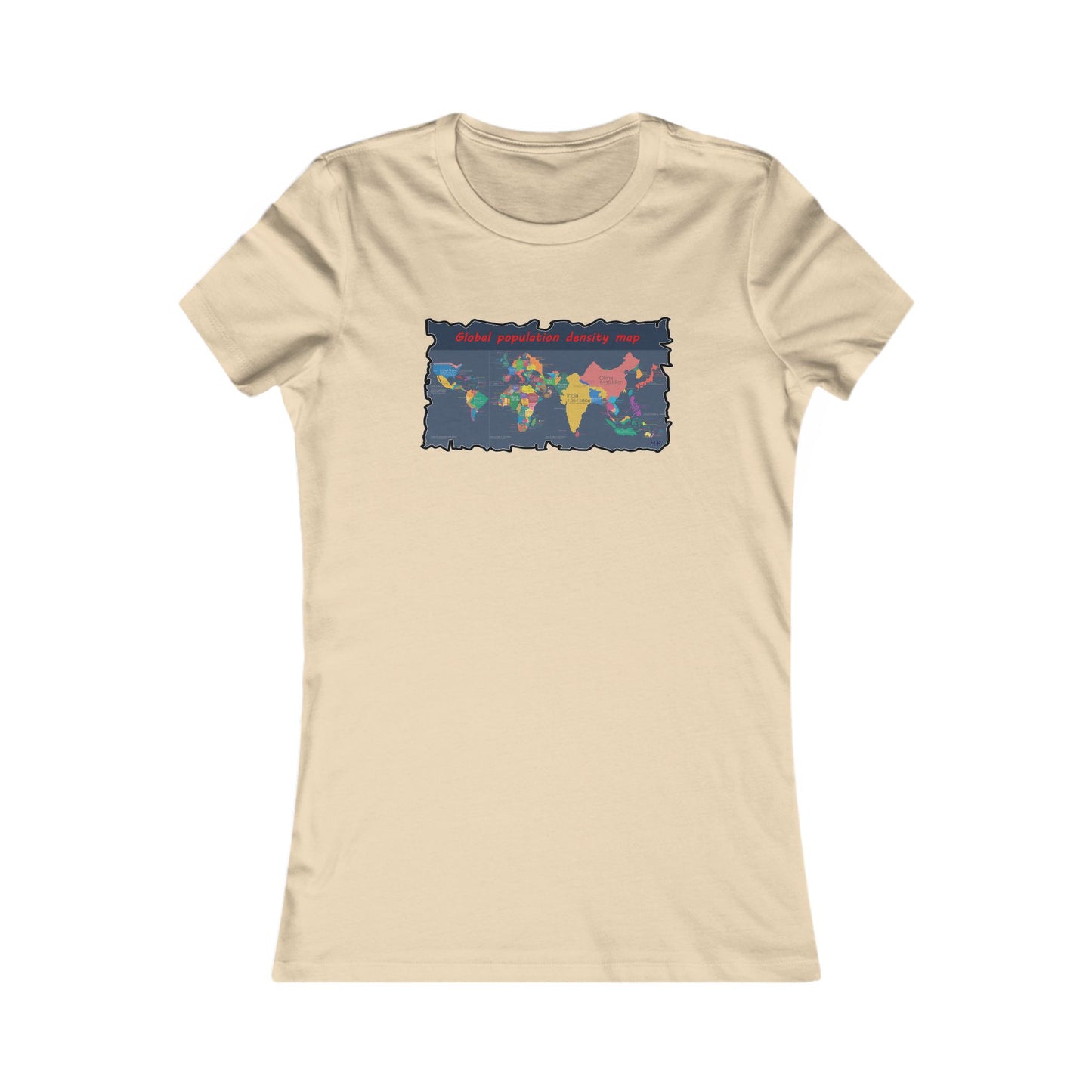 Global density world population (Women - Premium Cotton Tee)