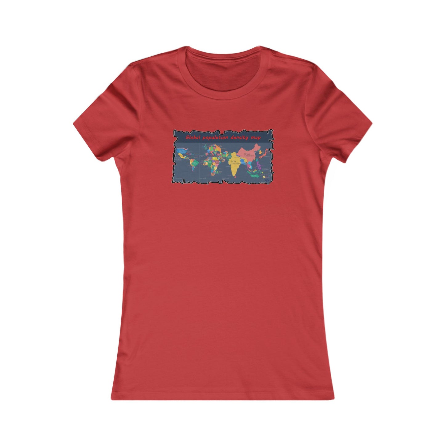 Global density world population (Women - Premium Cotton Tee)