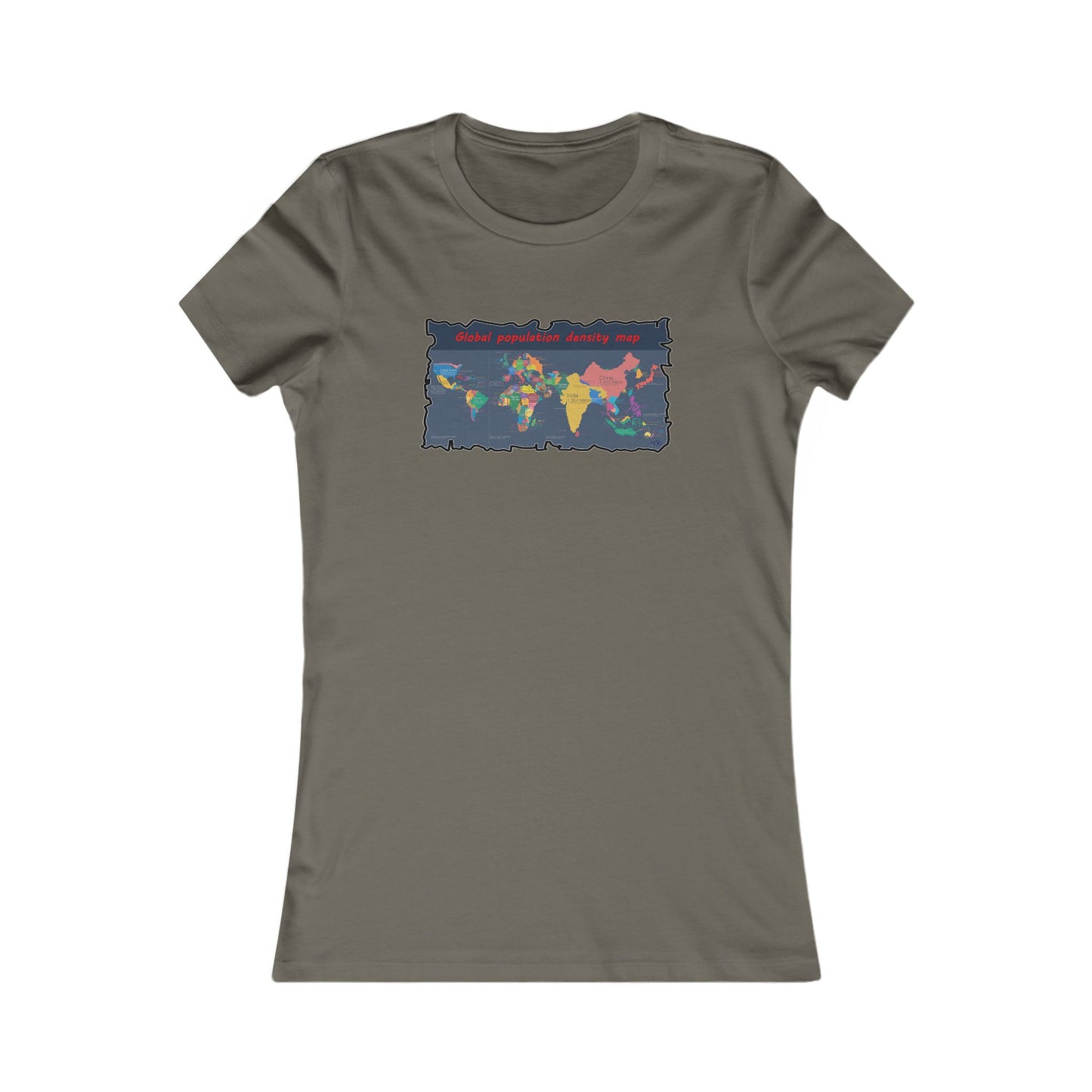 Global density world population (Women - Premium Cotton Tee)