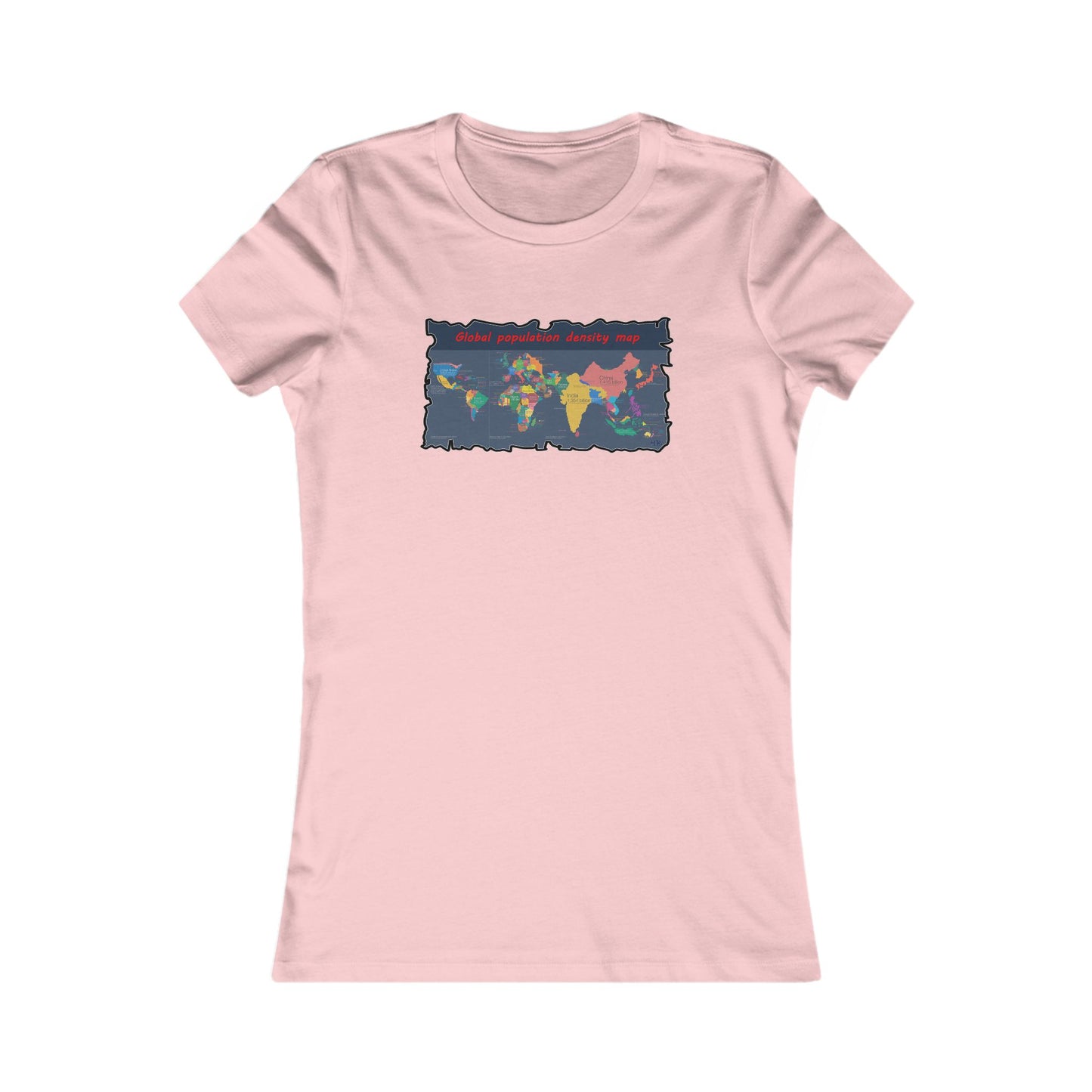 Global density world population (Women - Premium Cotton Tee)
