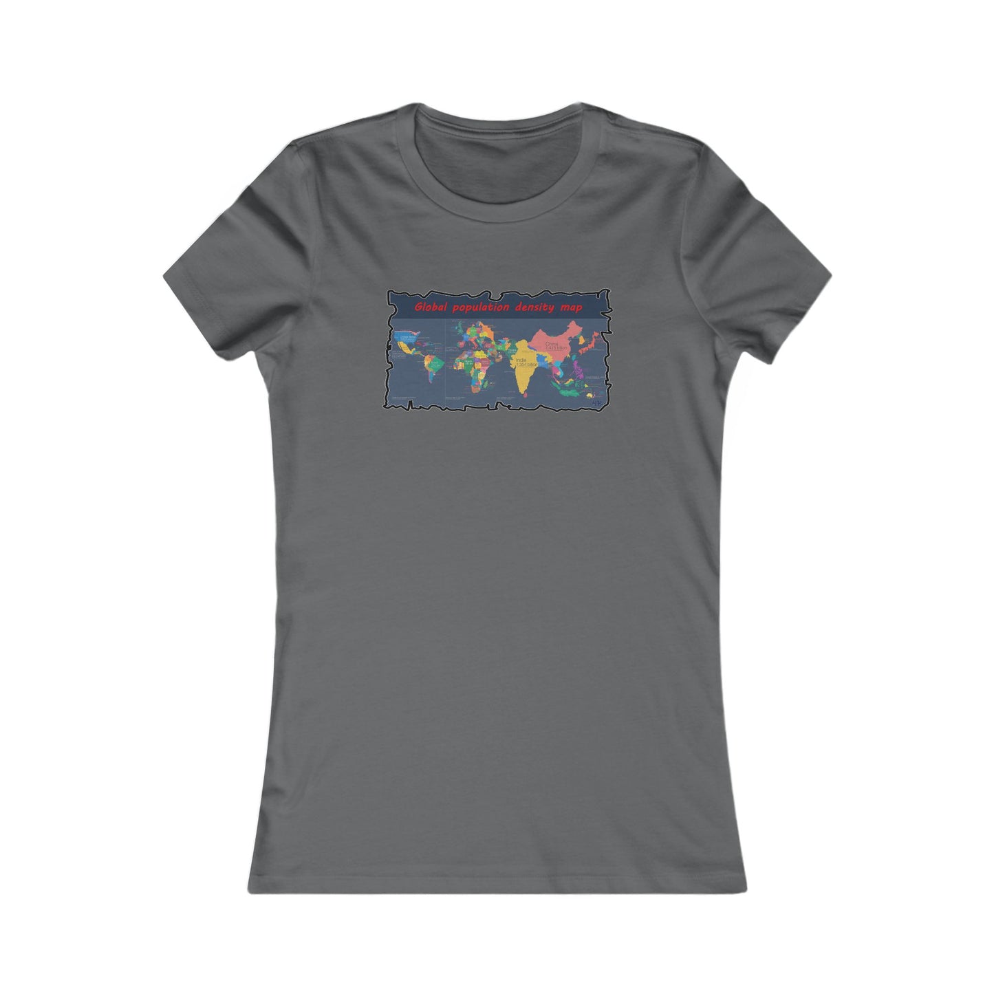 Global density world population (Women - Premium Cotton Tee)