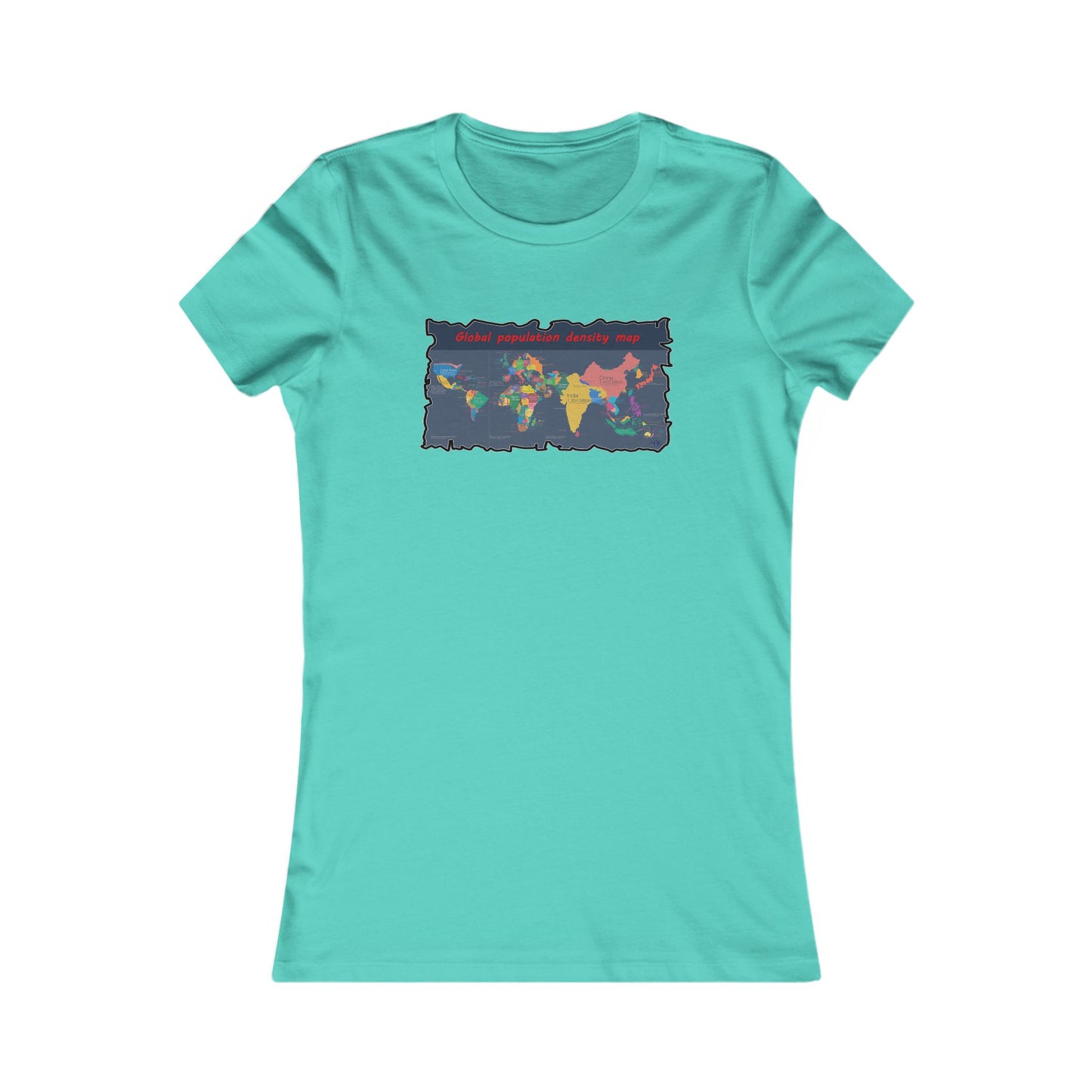 Global density world population (Women - Premium Cotton Tee)