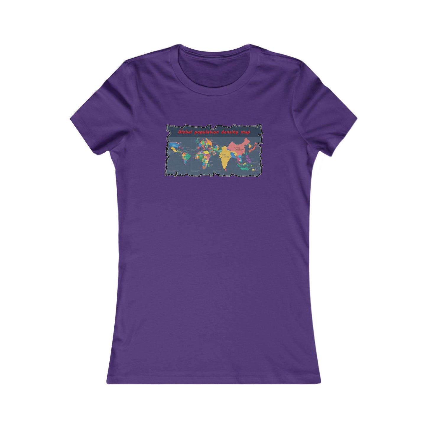 Global density world population (Women - Premium Cotton Tee)