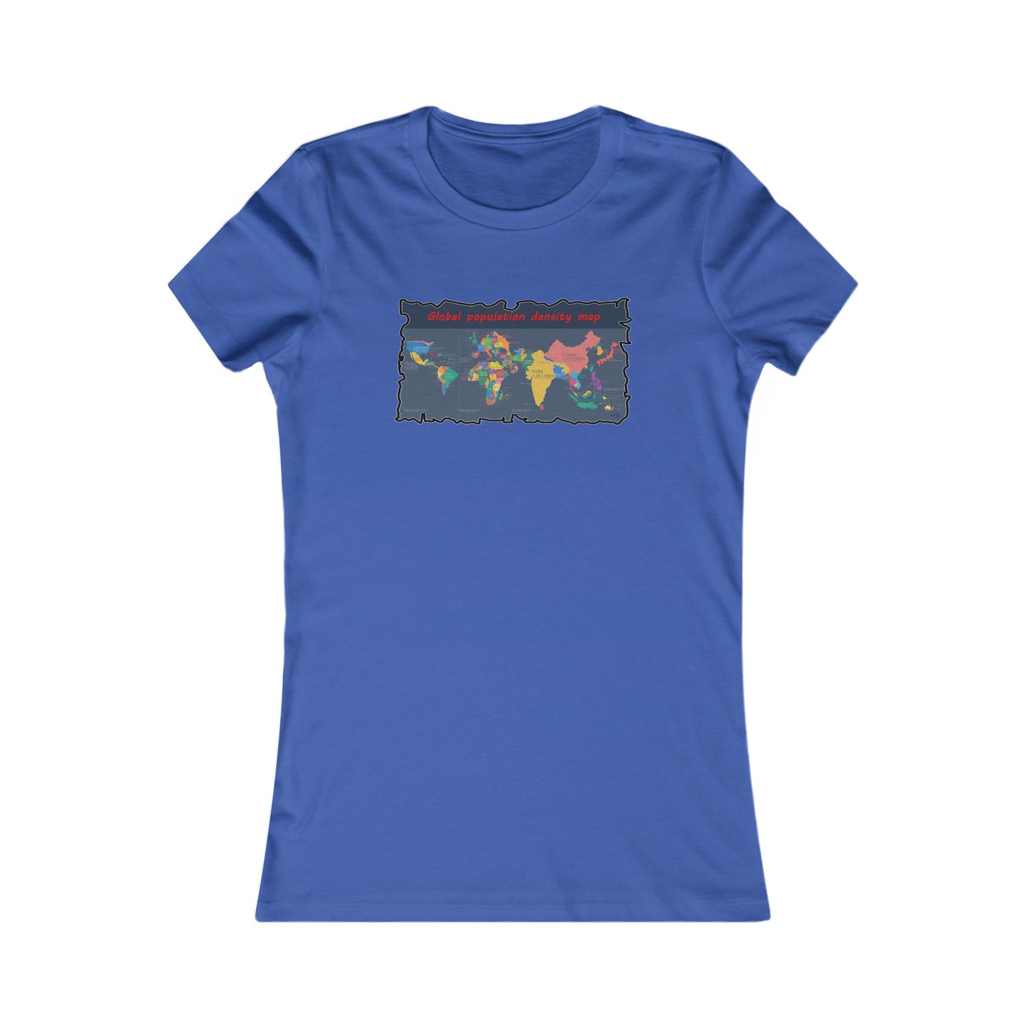Global density world population (Women - Premium Cotton Tee)