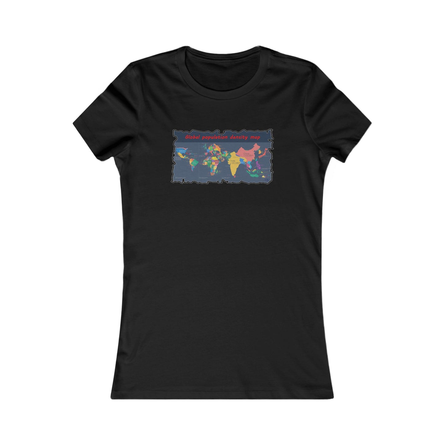 Global density world population (Women - Premium Cotton Tee)