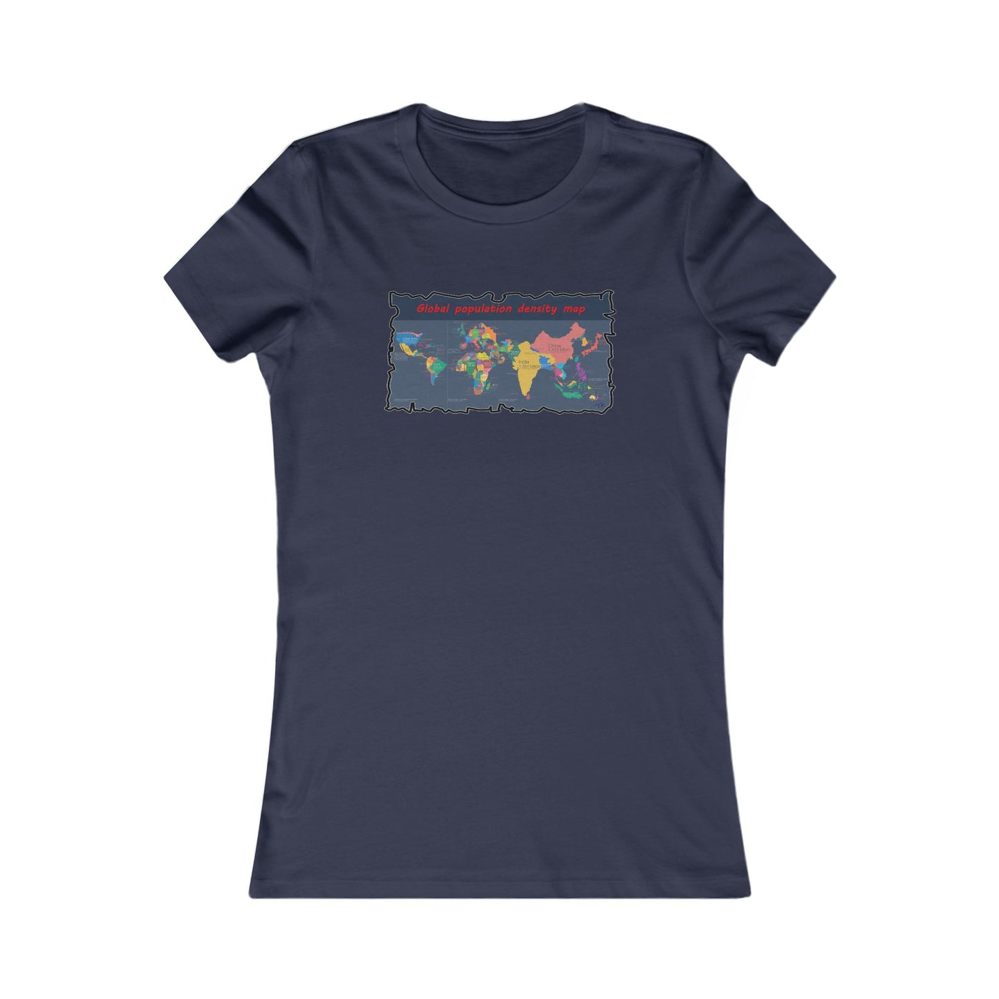 Global density world population (Women - Premium Cotton Tee)
