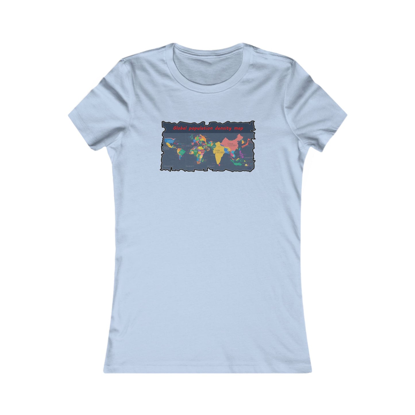 Global density world population (Women - Premium Cotton Tee)