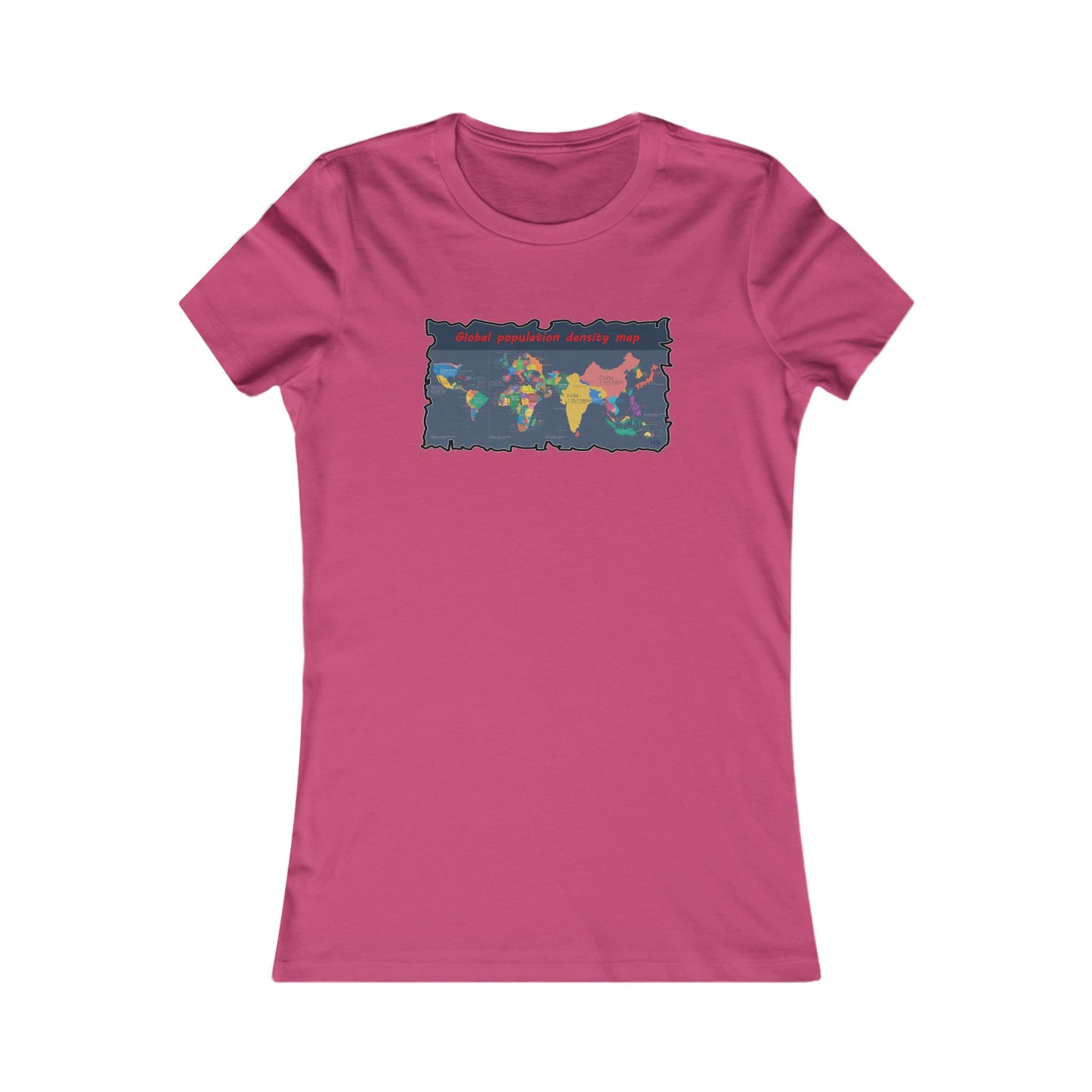 Global density world population (Women - Premium Cotton Tee)
