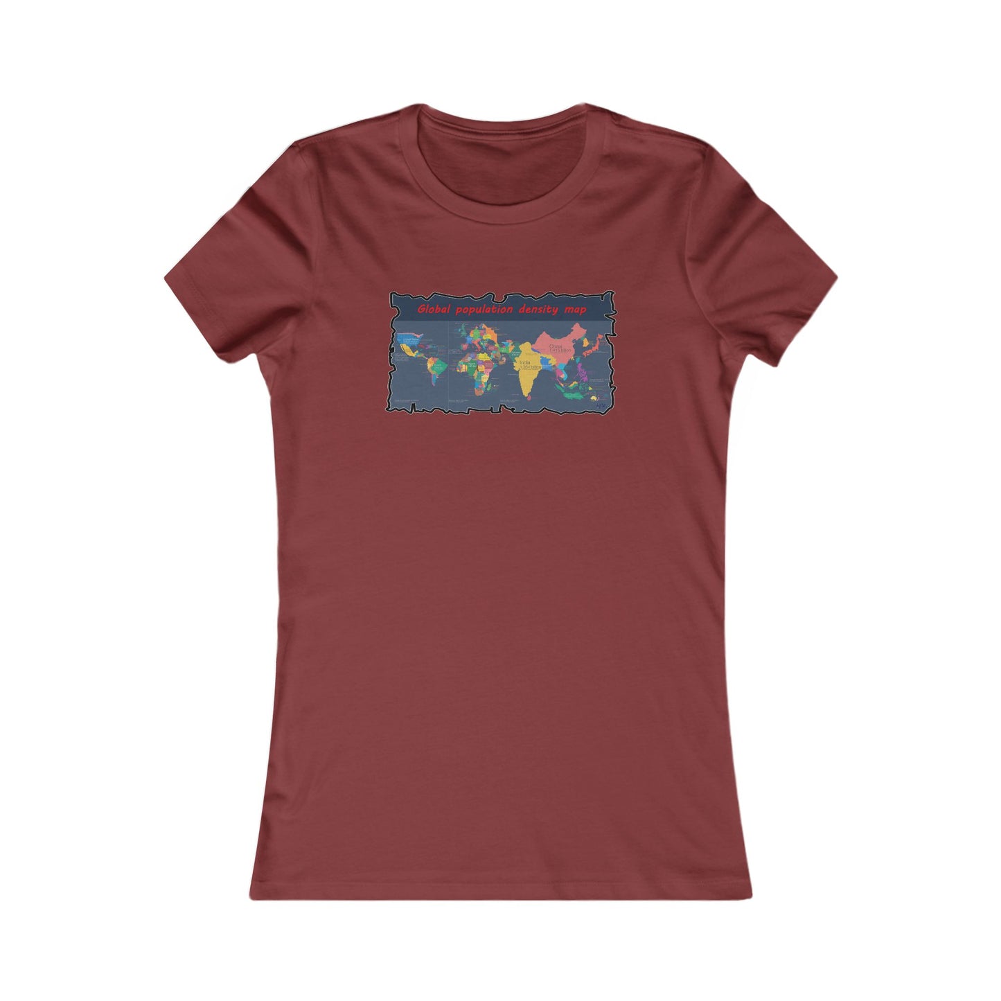 Global density world population (Women - Premium Cotton Tee)