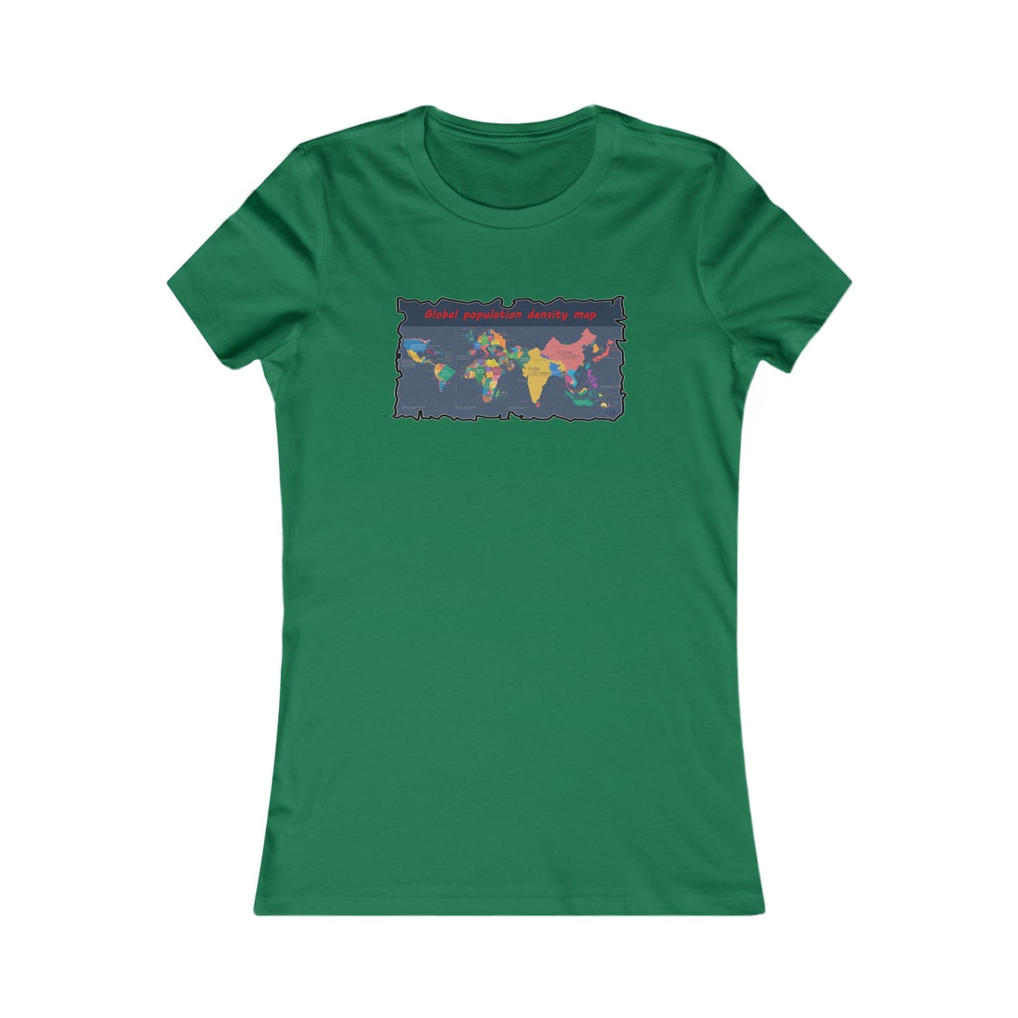 Global density world population (Women - Premium Cotton Tee)