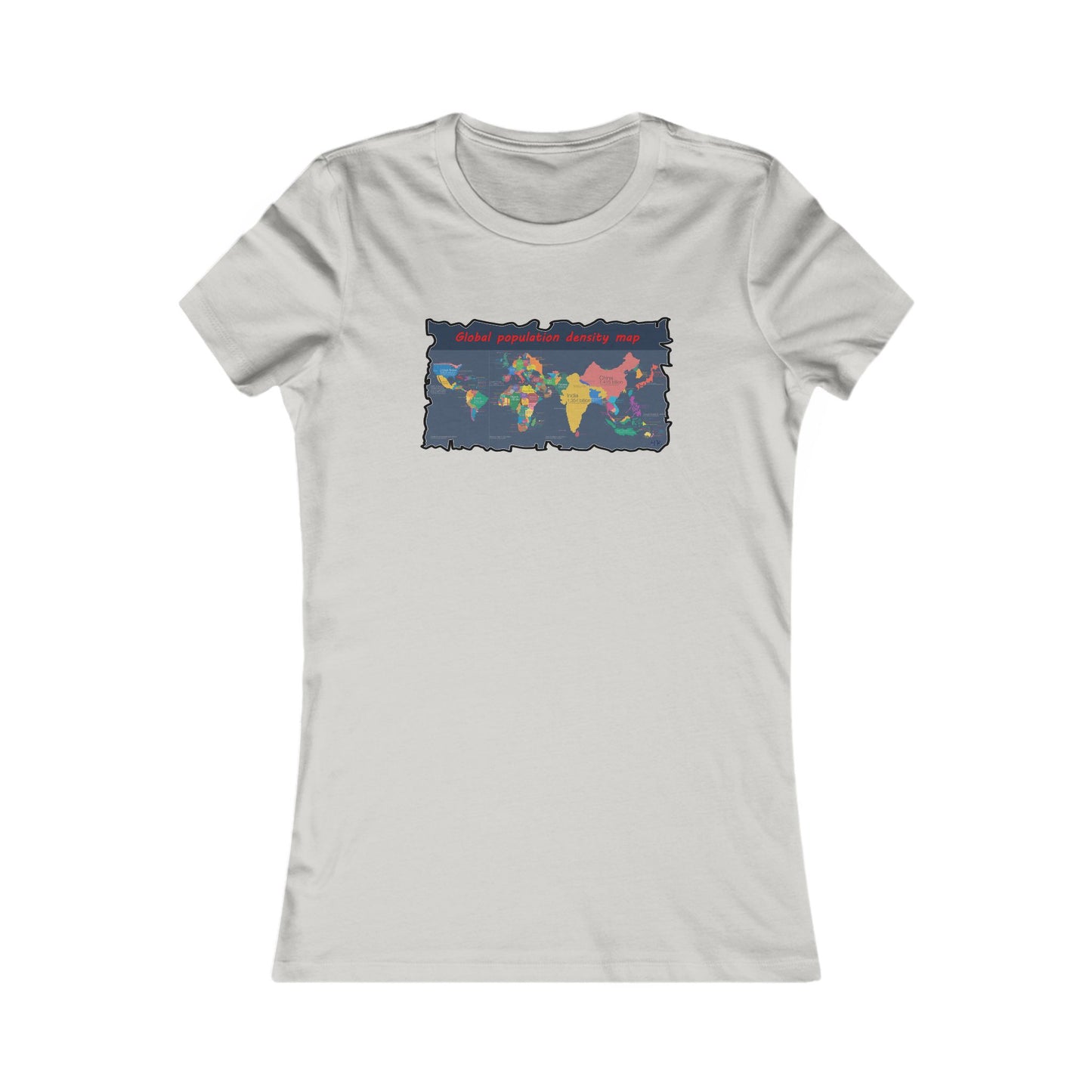 Global density world population (Women - Premium Cotton Tee)