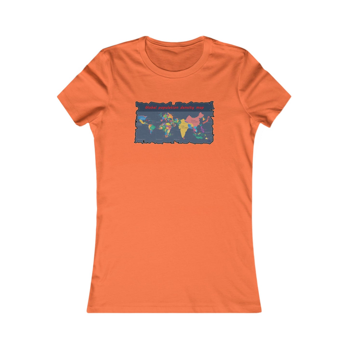 Global density world population (Women - Premium Cotton Tee)