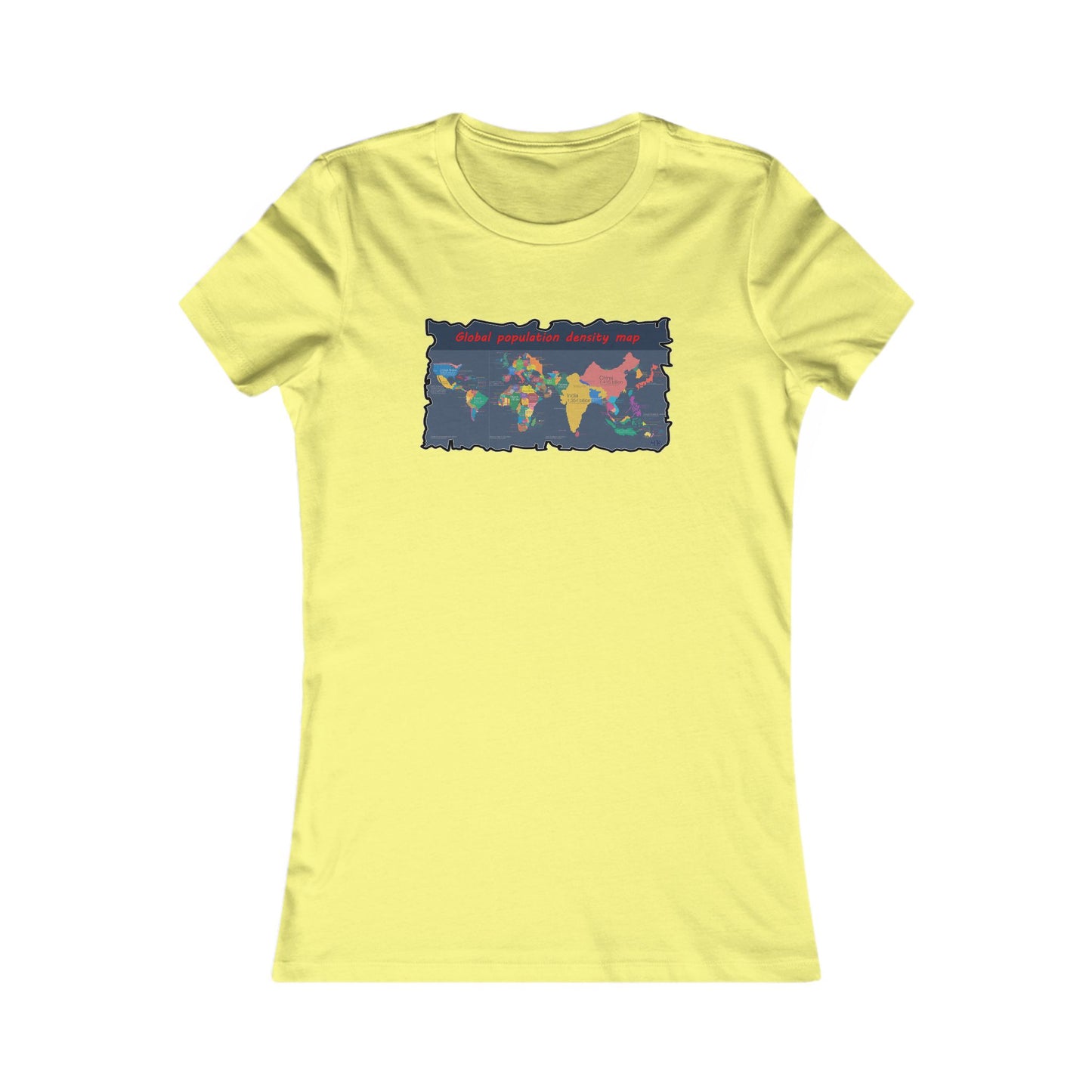 Global density world population (Women - Premium Cotton Tee)