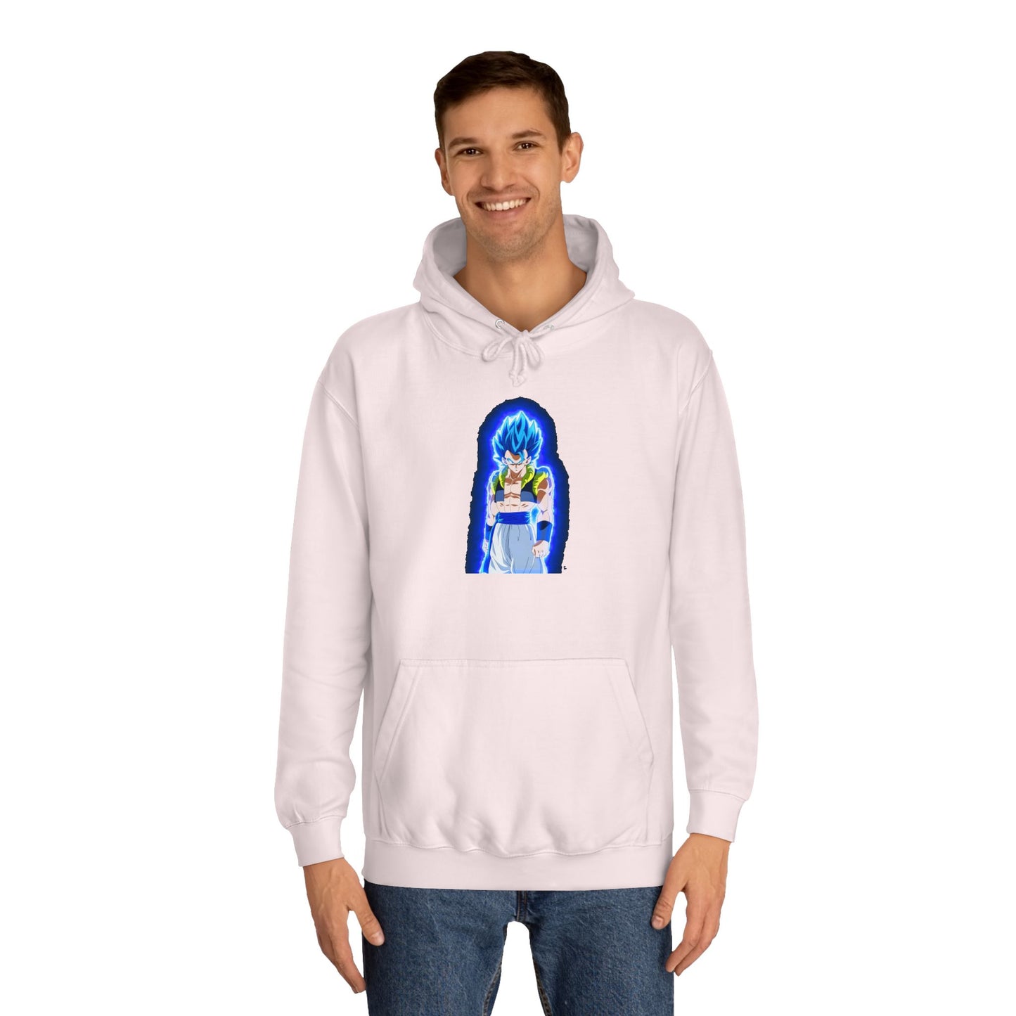 Superhero in Blue in max level (Hoodie - Cozy and Durable)