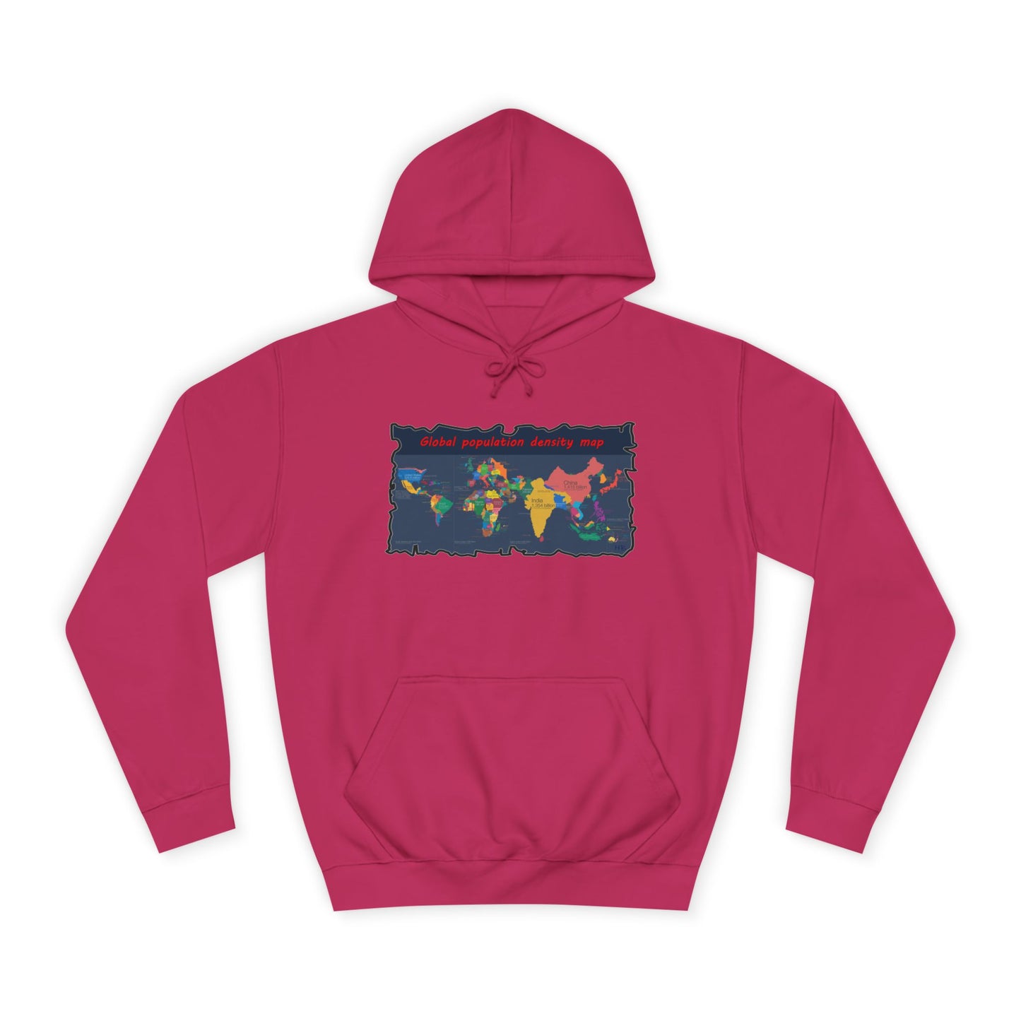 Get Yours Now -- Global density world population (Hoodie - Cozy and Durable)