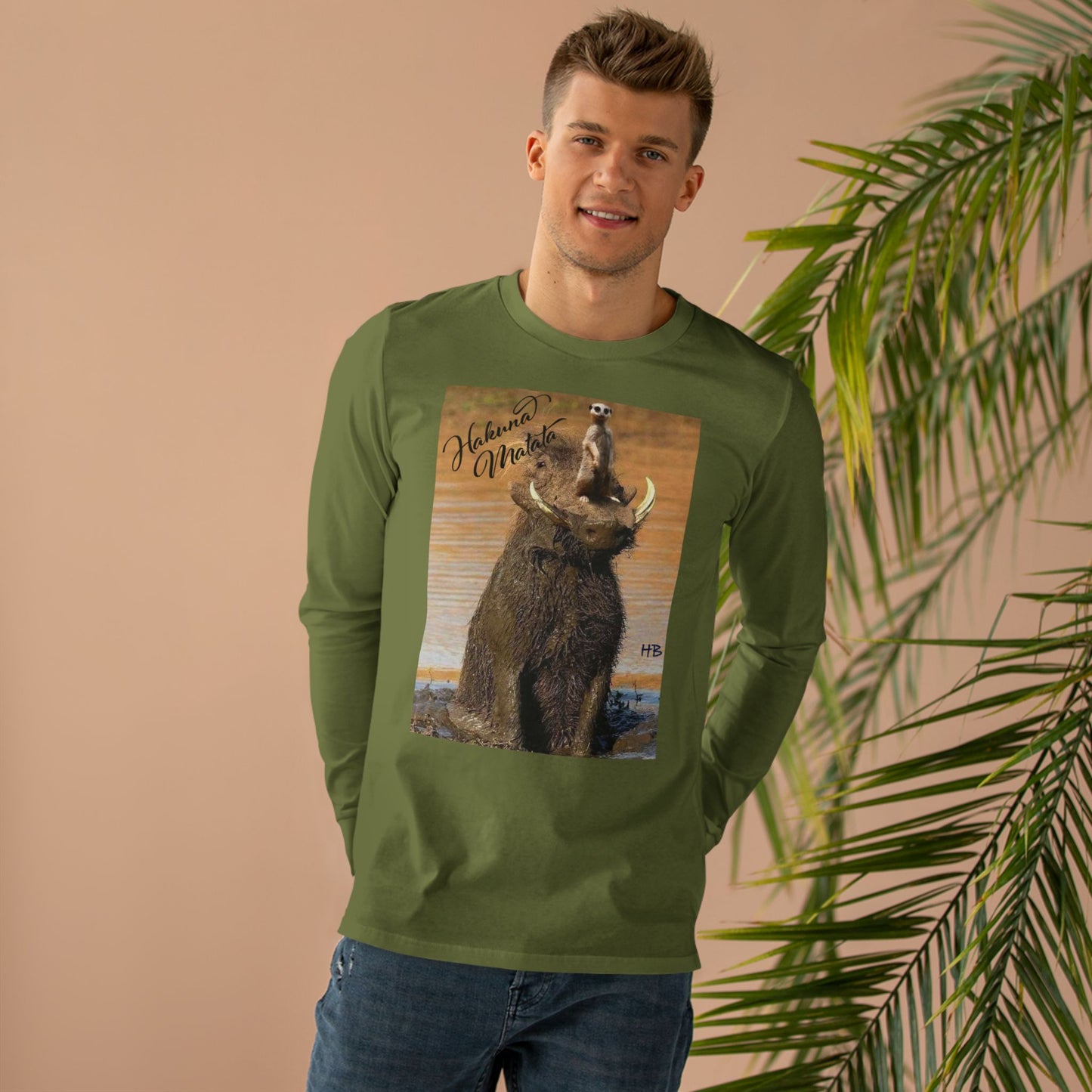 Smile Spark with Hakuna Matata Positivity Patrol Duo (Men's Base Longsleeve Tee - All-Season Wear)