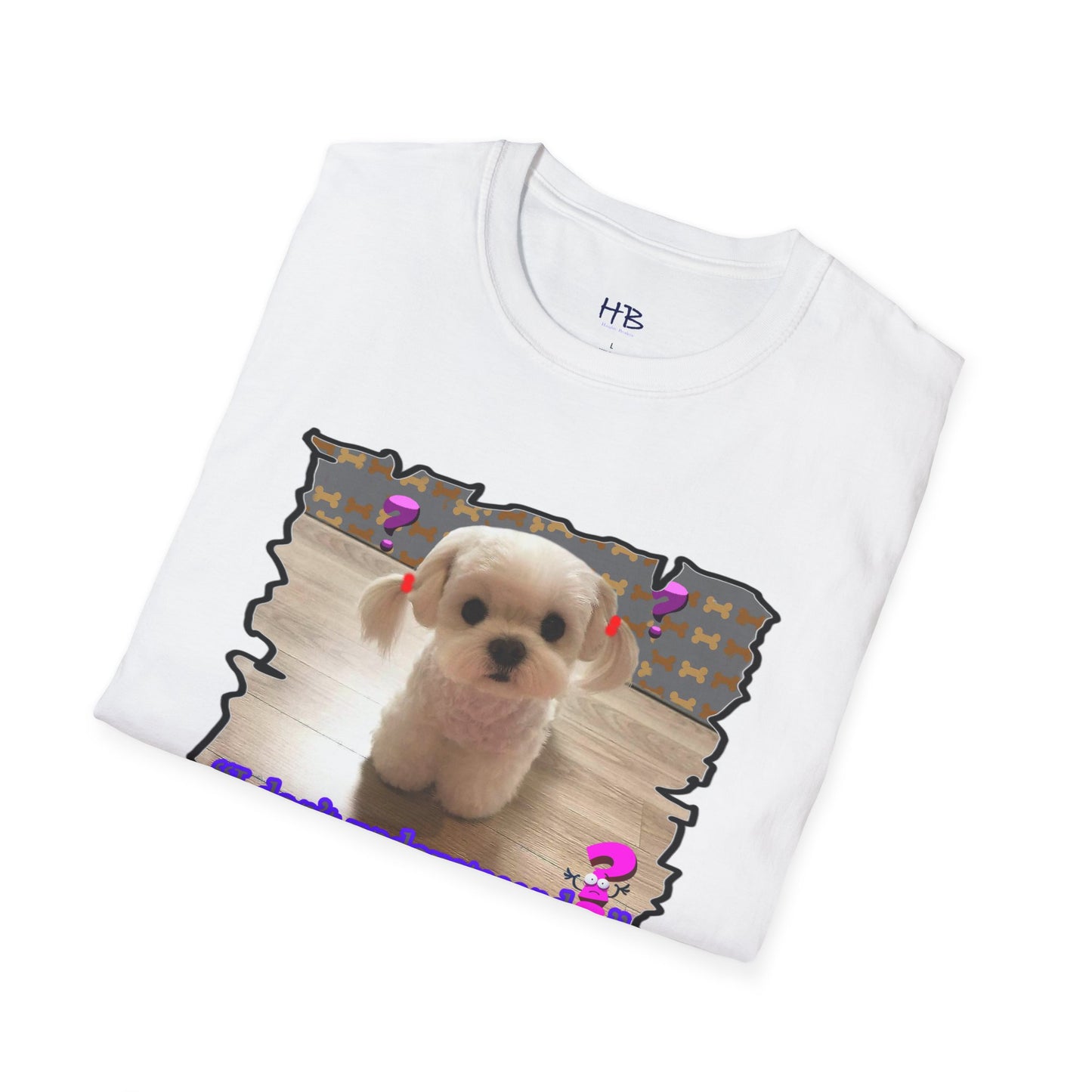 Baby Bichon Maltese with cluelessness innocent look "I don't undoustaaaand"