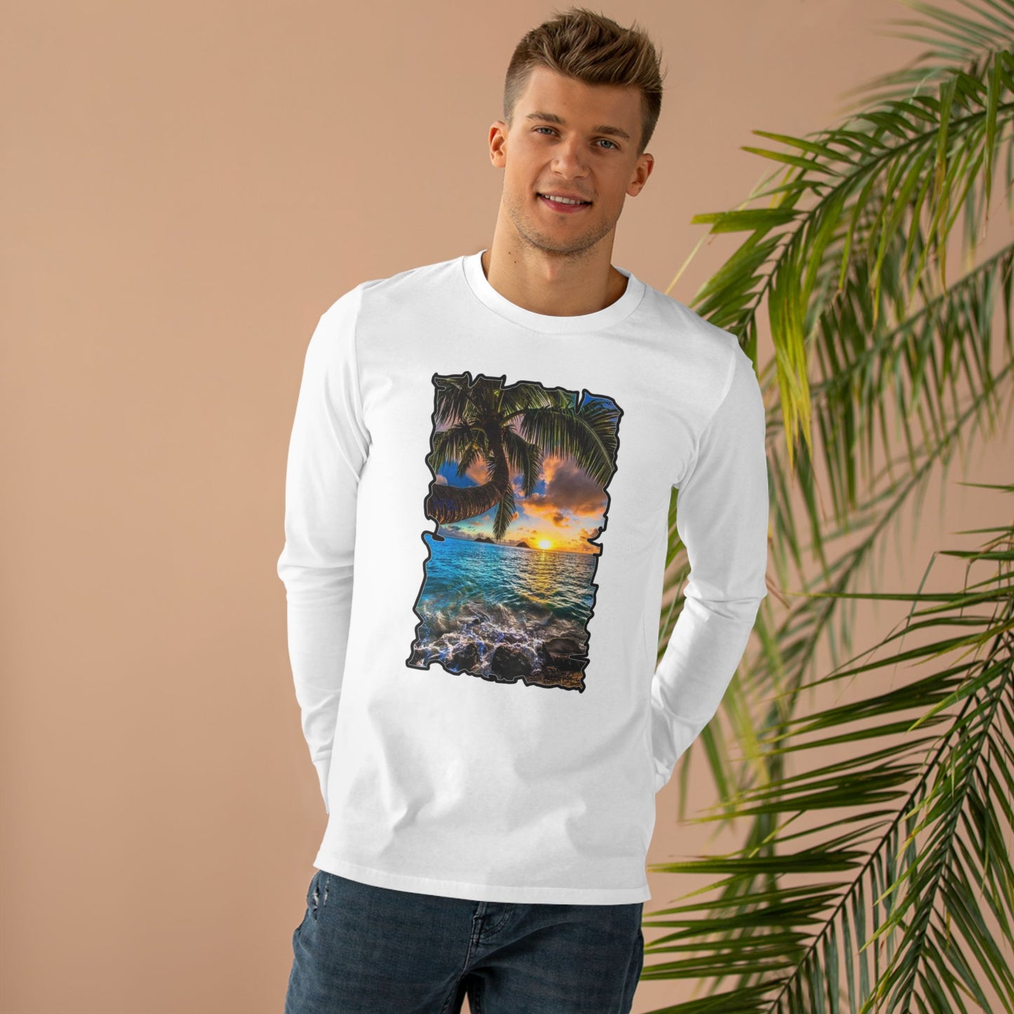 Get Yours Now -- Gorgeous Sunrise (Men's Base Longsleeve Tee - All-Season Wear)