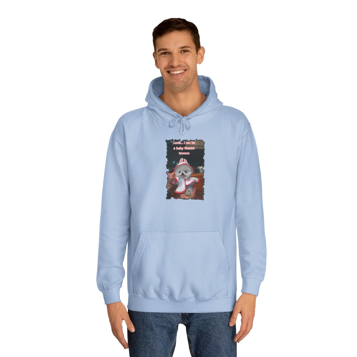 Bichon Maltese puppy dressed in a cute rabbit costume (Hoodie - Cozy and Durable)
