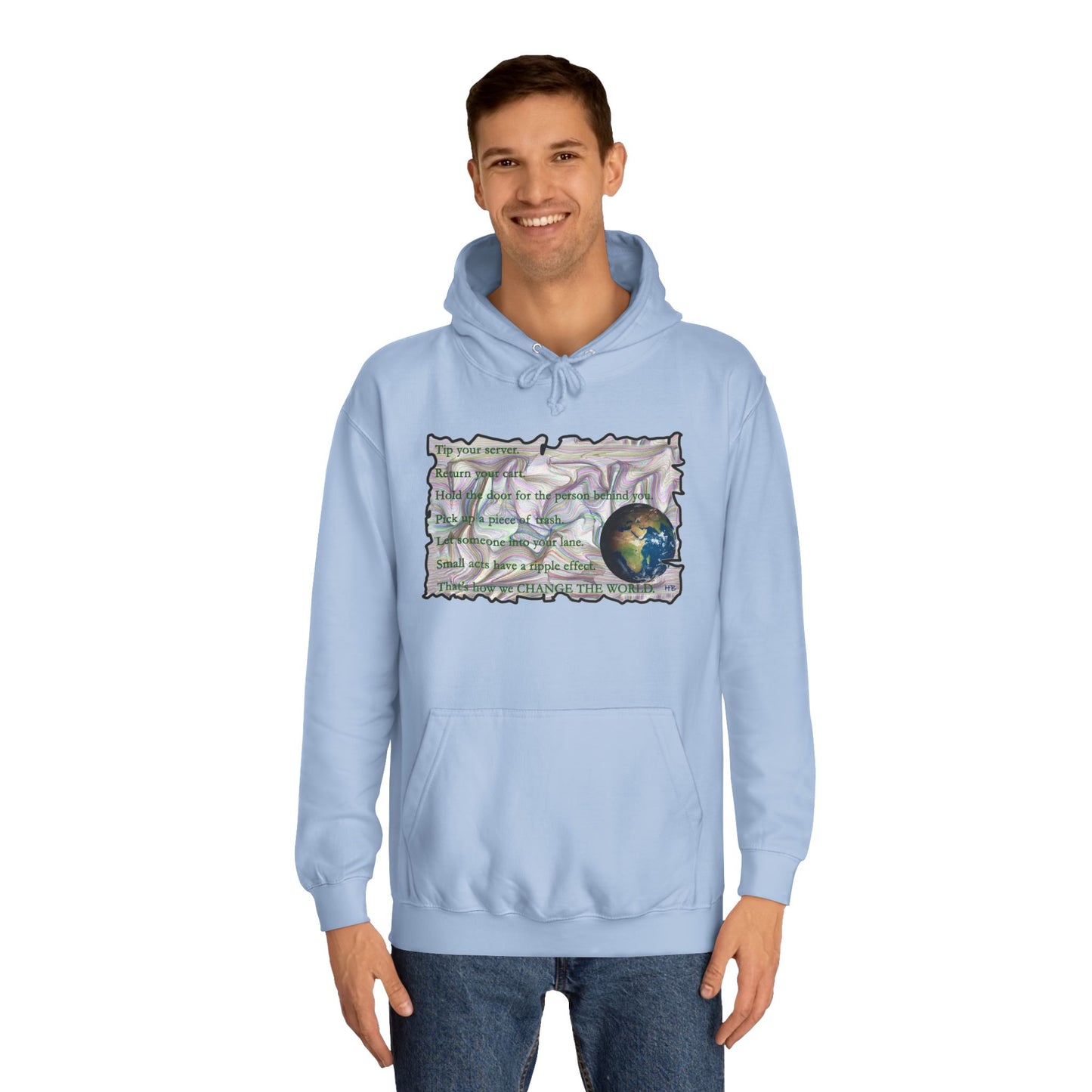 Take Action to Change the World Ripple Effect (Hoodie - Cozy and Durable)
