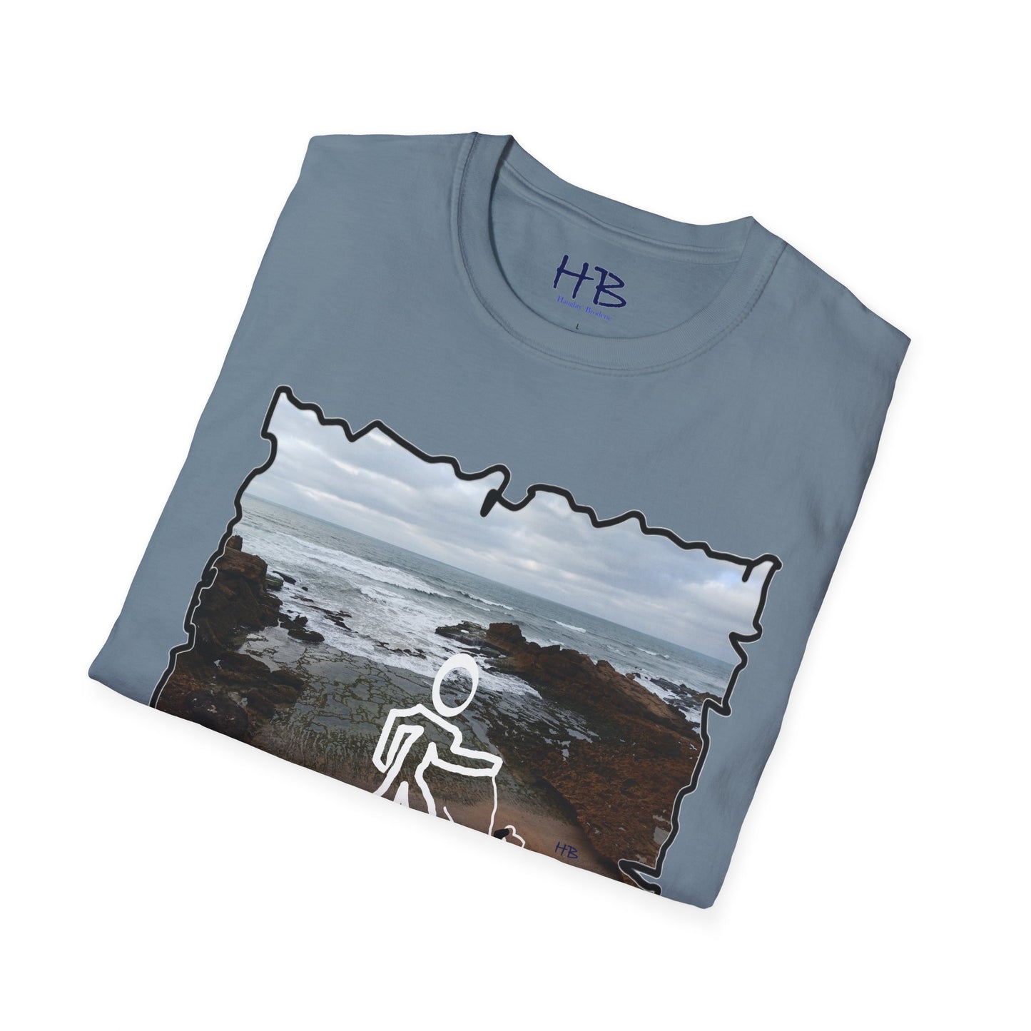 Rocky Shoreline Peaceful Oceanic; Harmony with Nature Garb Furry Friend Companion