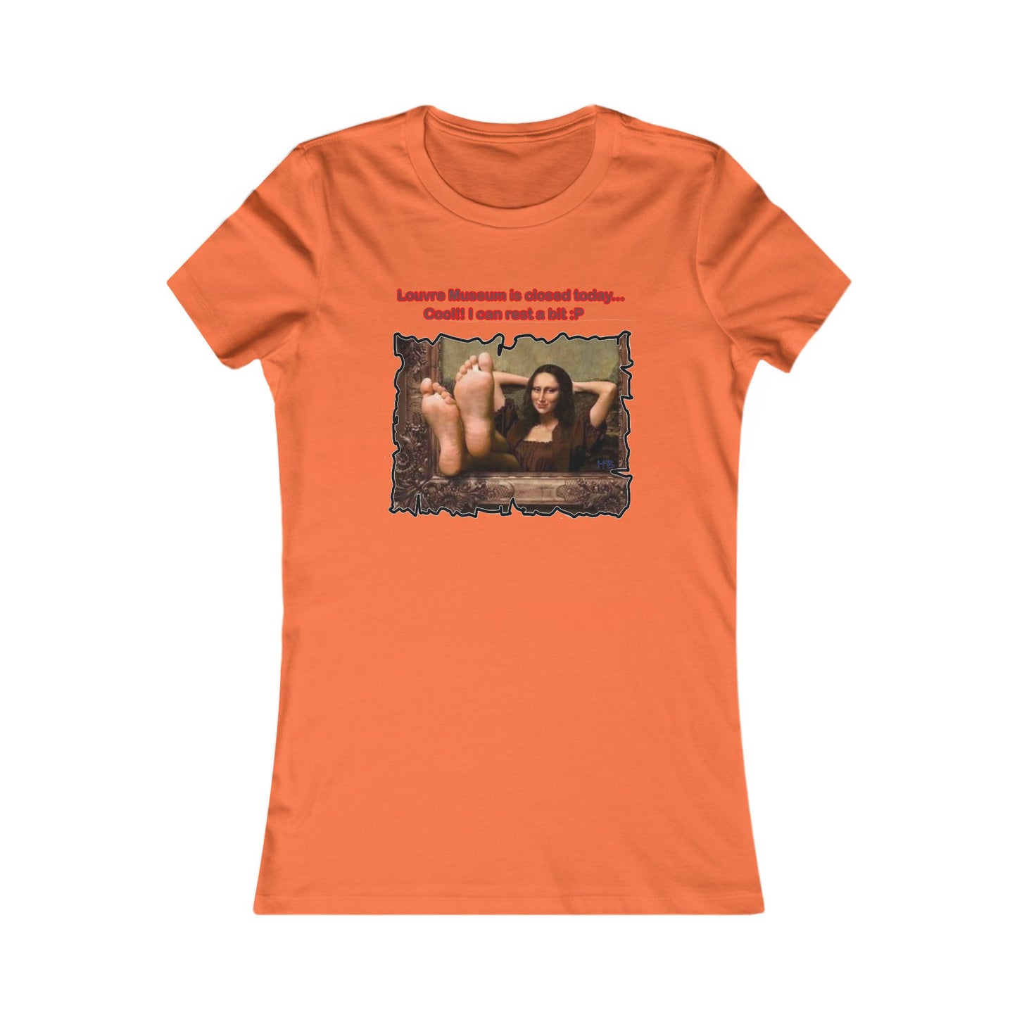 Mischievous Playful Mona Lisa (Women - Premium Cotton Tee)