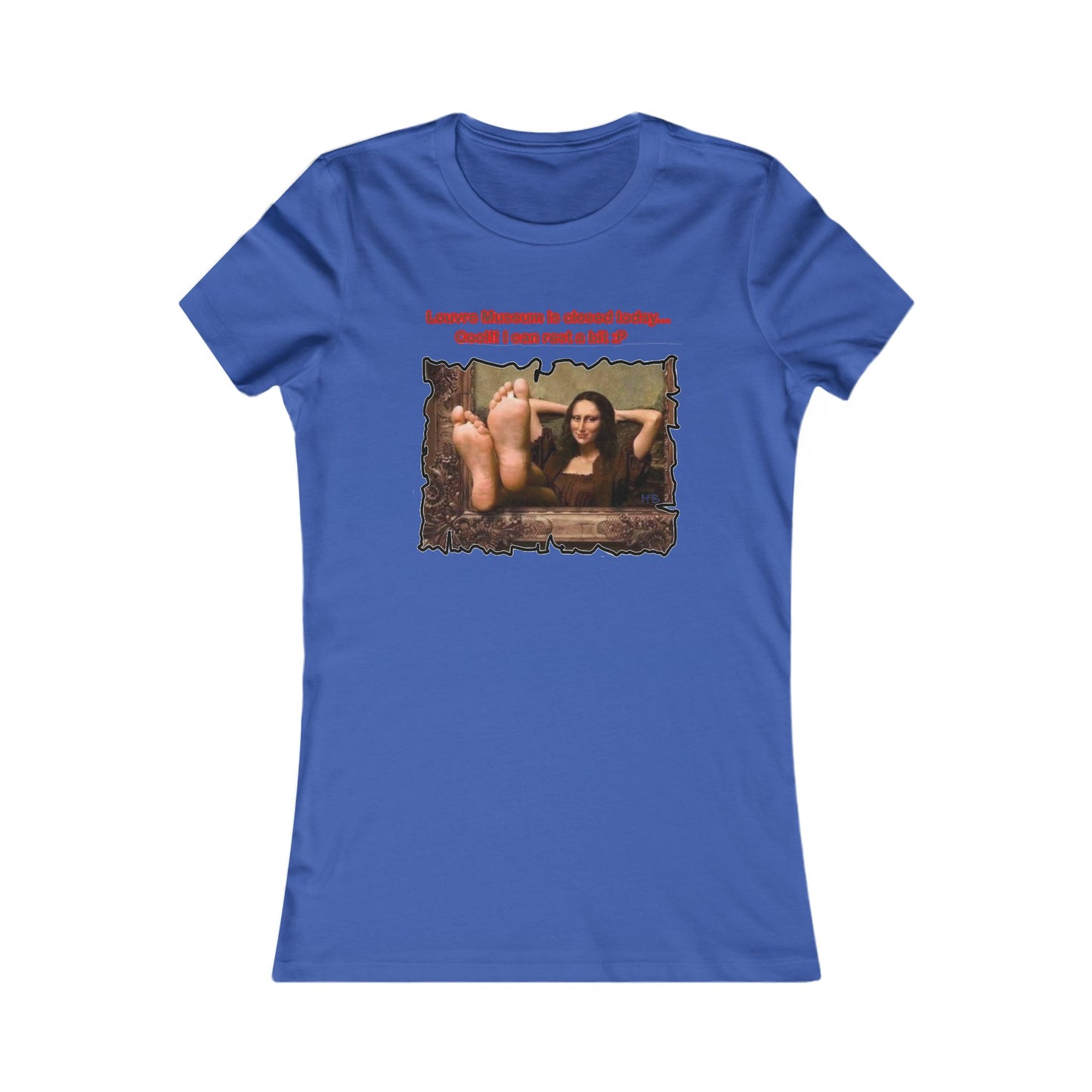 Mischievous Playful Mona Lisa (Women - Premium Cotton Tee)