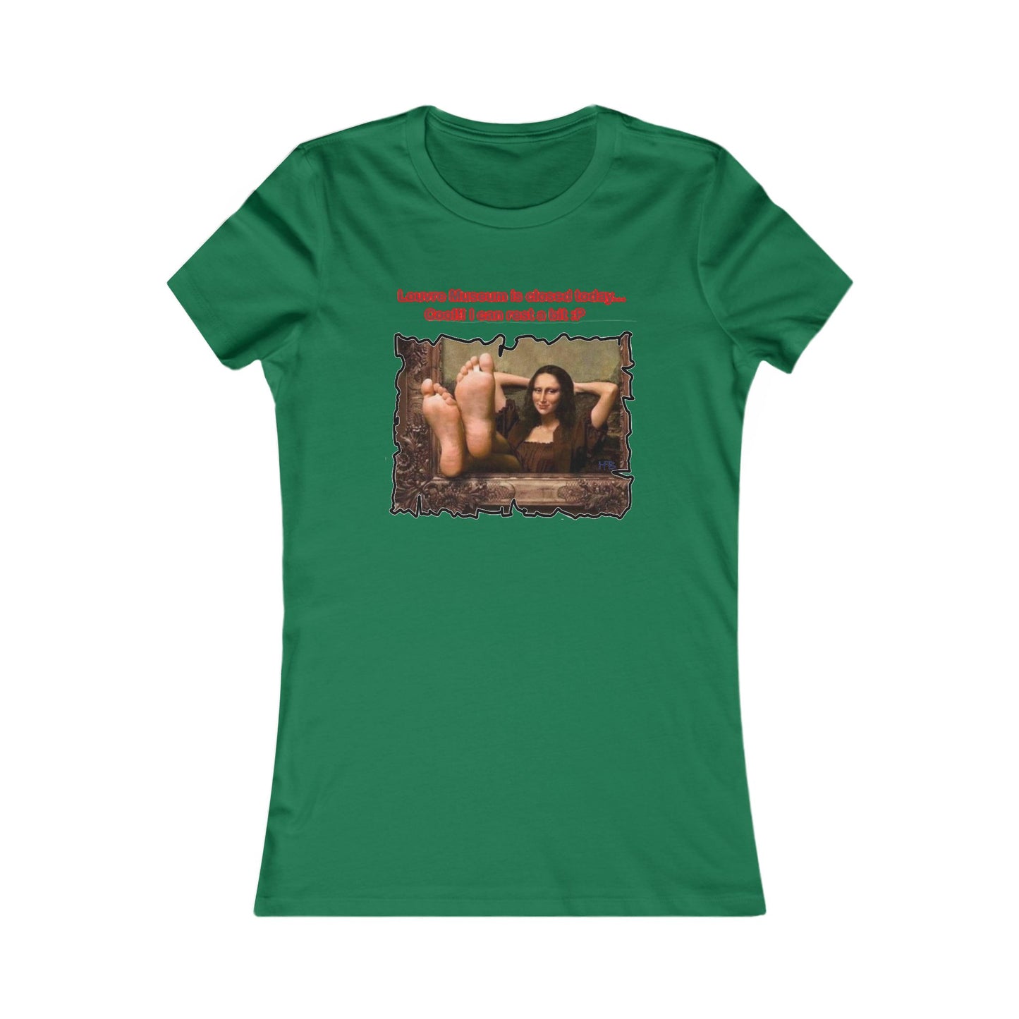 Mischievous Playful Mona Lisa (Women - Premium Cotton Tee)