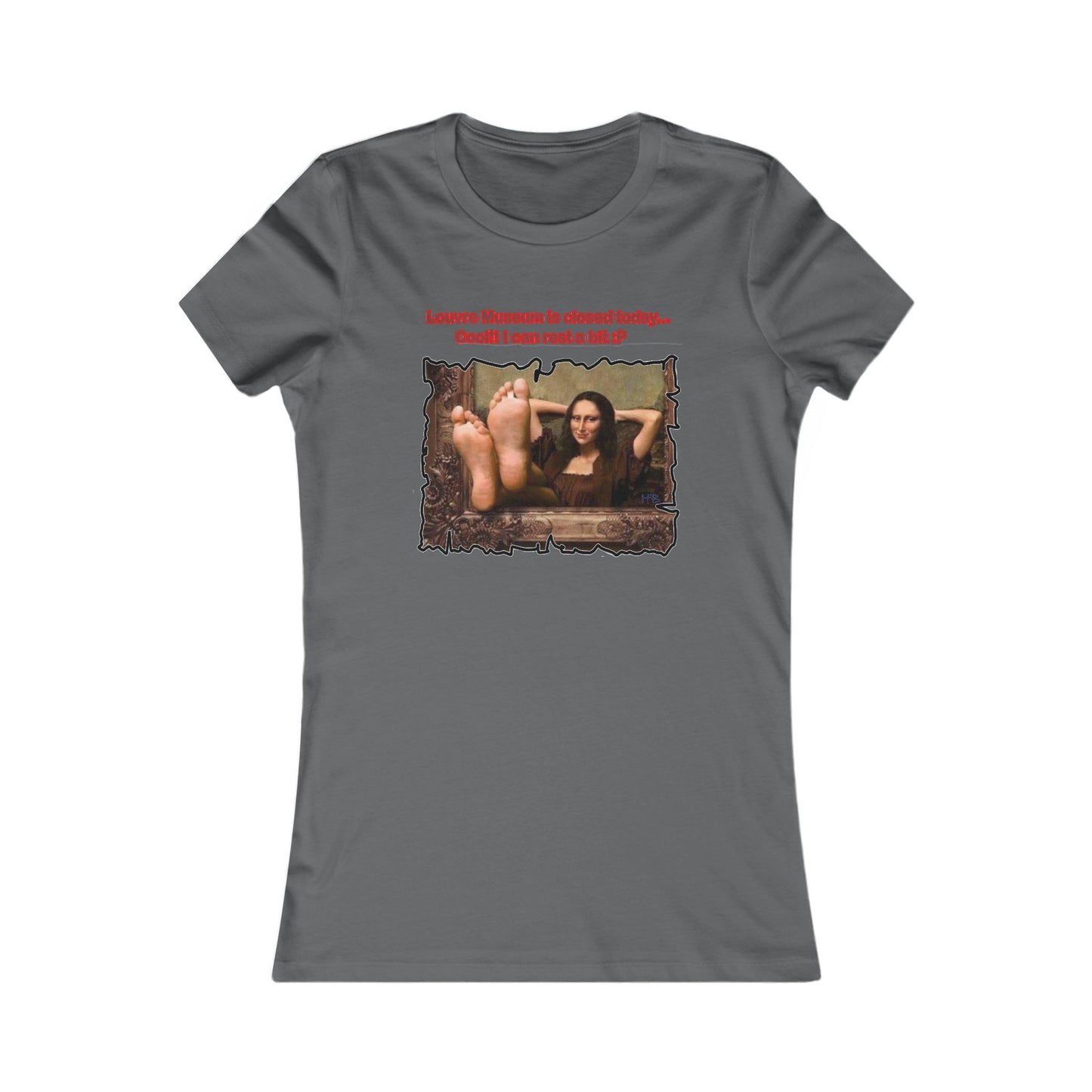 Mischievous Playful Mona Lisa (Women - Premium Cotton Tee)