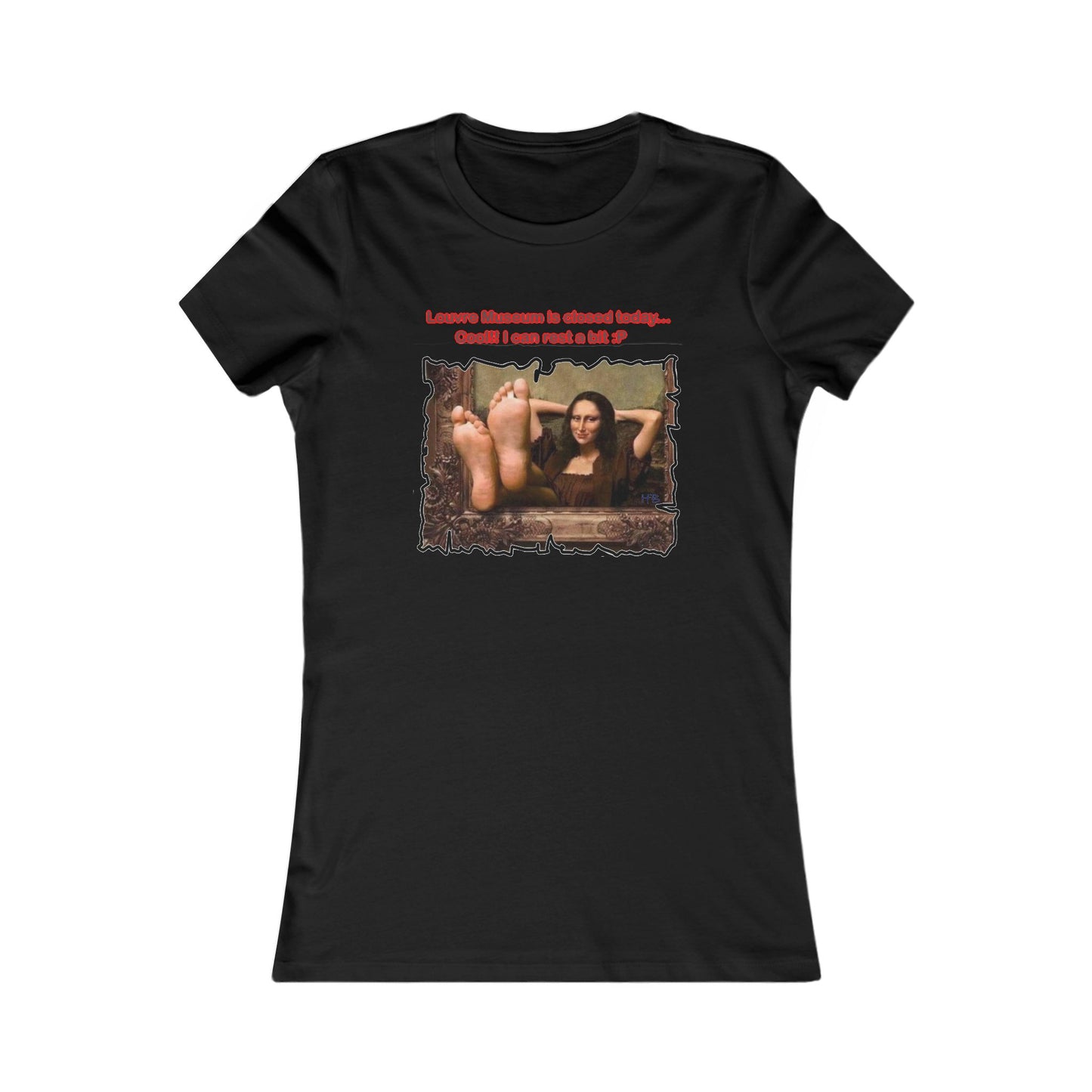 Mischievous Playful Mona Lisa (Women - Premium Cotton Tee)