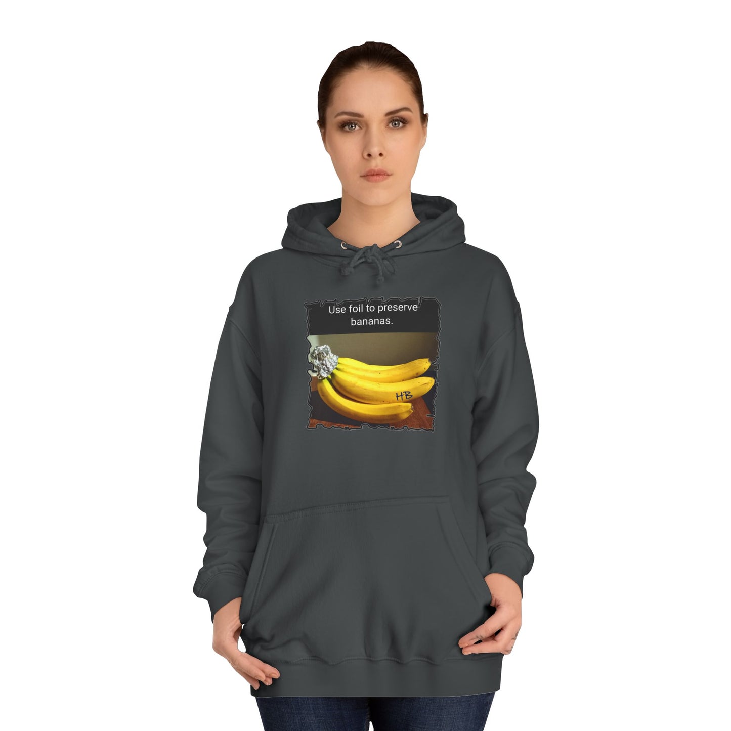 Use foil to preserve a banana (Hoodie - Cozy and Durable)