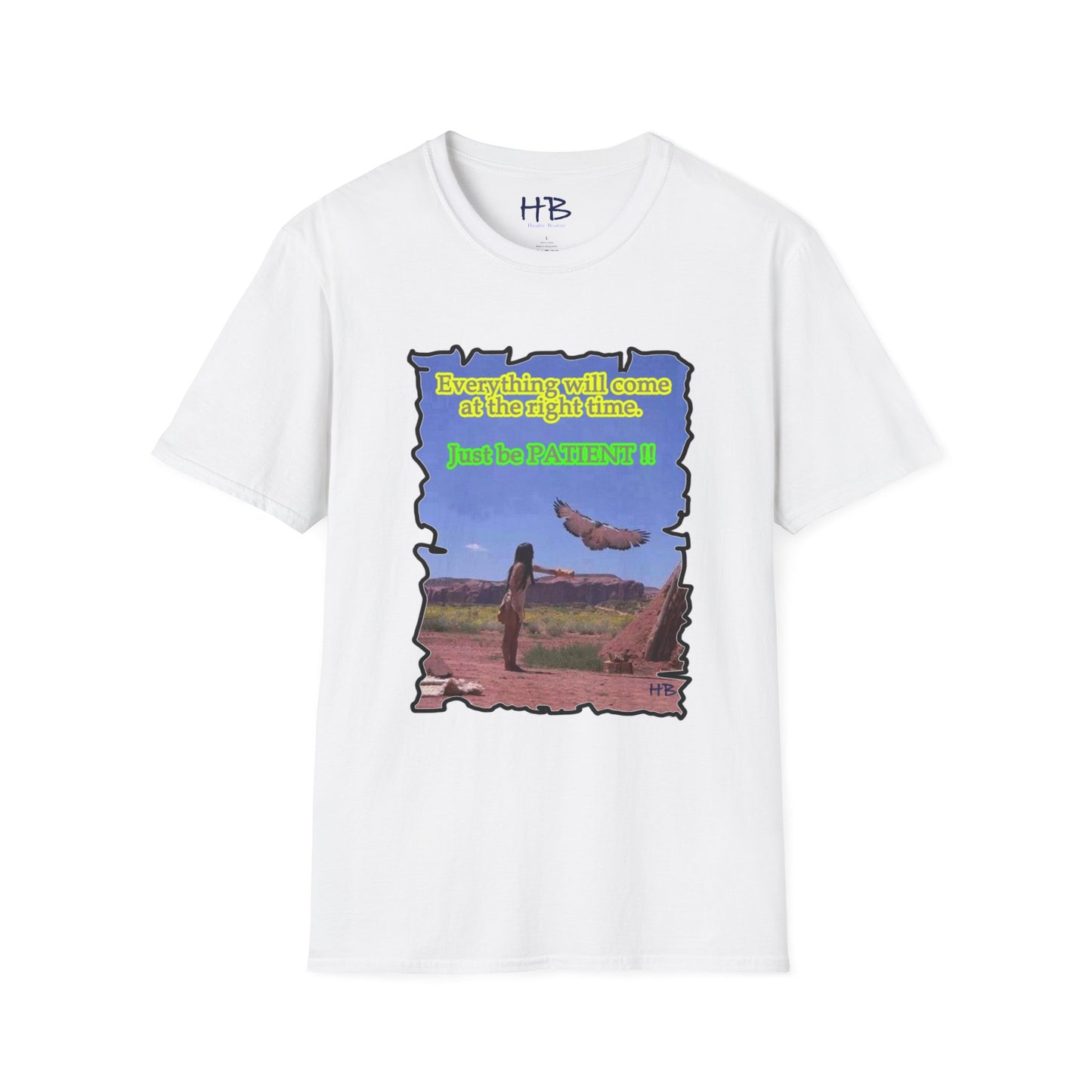 Patience is the solution and avoidance to many problems. Native American lady with large bird