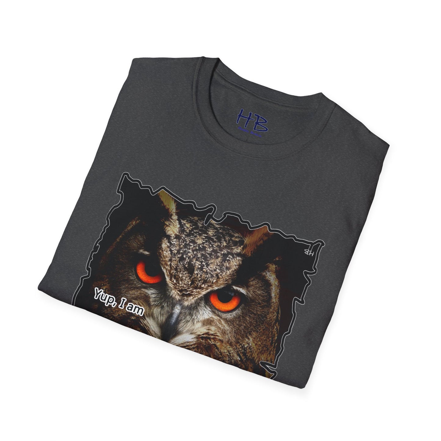 Spotted Owl "Upside-down" Orange mysterious eyes prowling in the dark