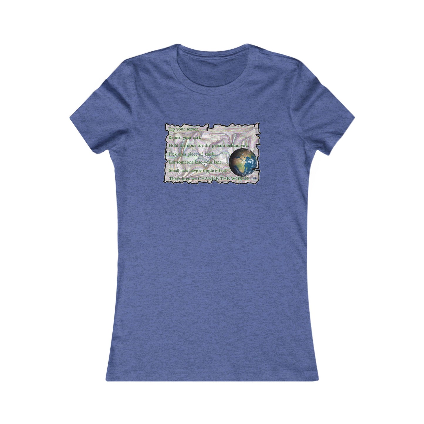 Take Action to Change the World Ripple Effect (Women - Premium Cotton Tee)